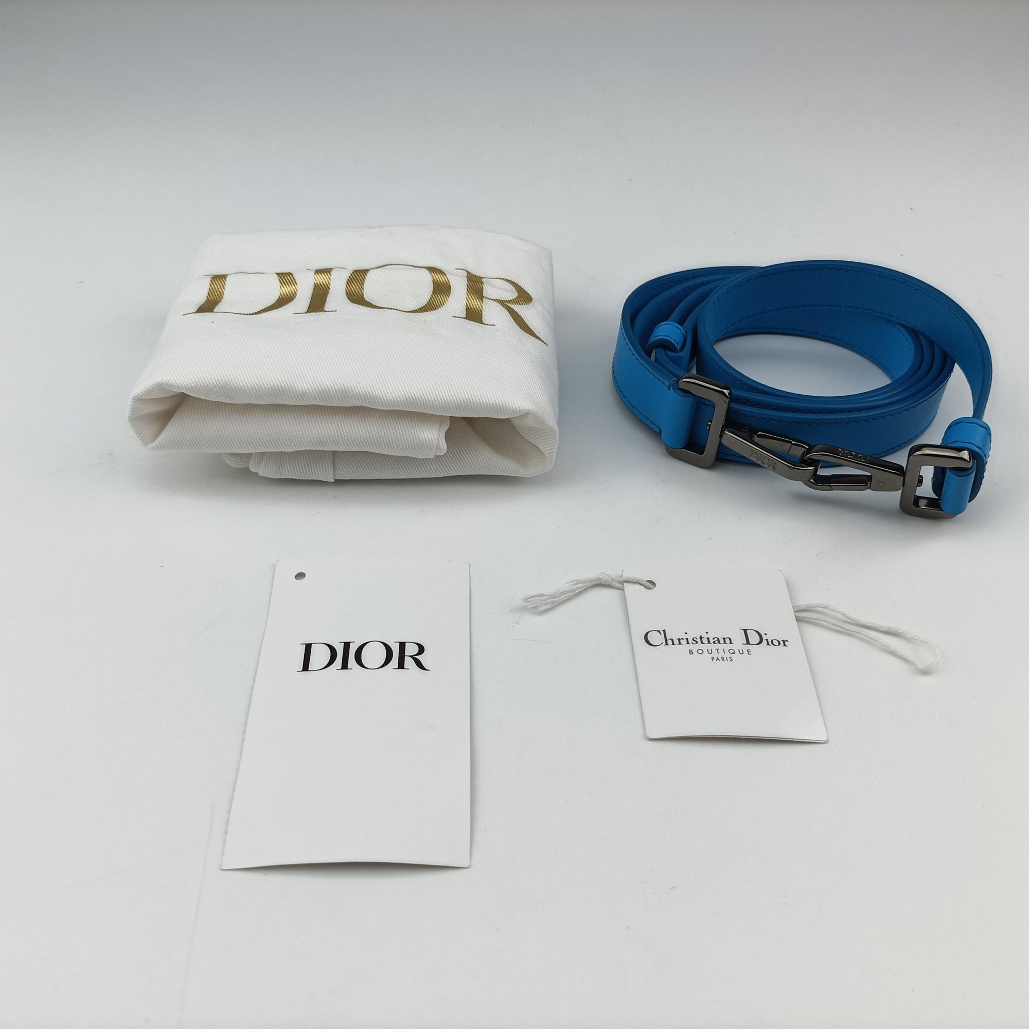 Secondhand Christian Dior Lock Blue Leather  shoulderbag | stylenewstar