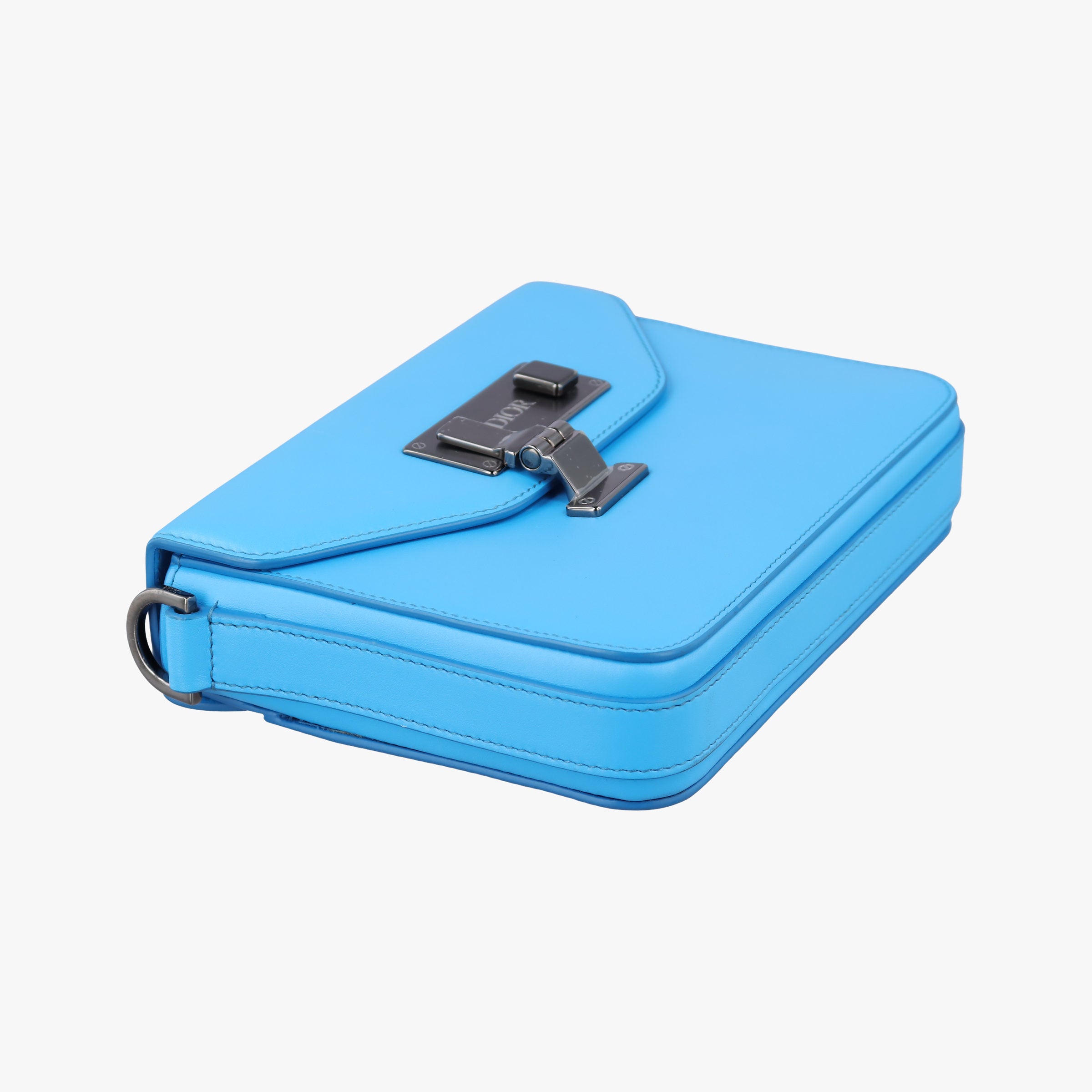 Secondhand Christian Dior Lock Blue Leather  shoulderbag | stylenewstar