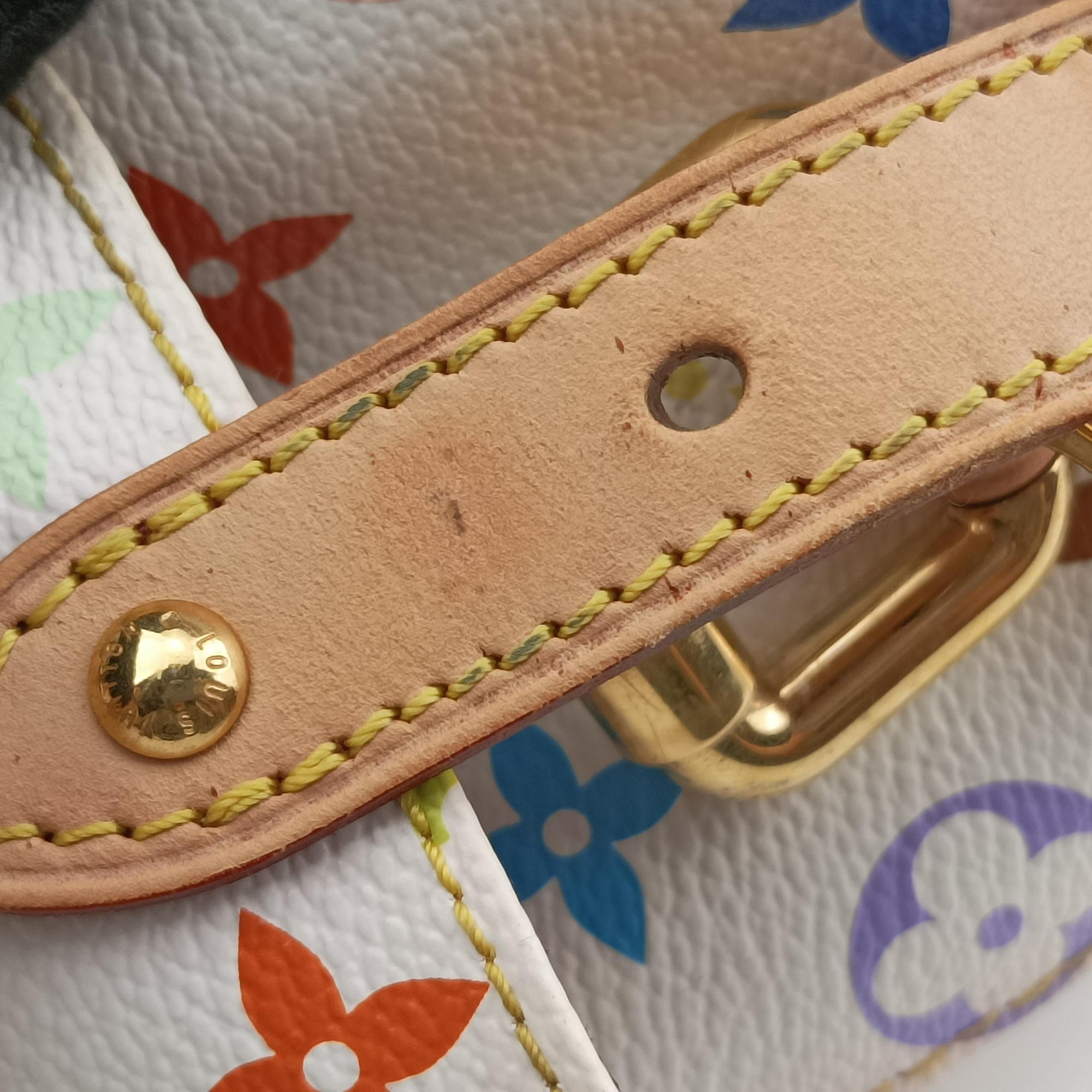 Pre-owned Louis Vuitton Petit NOe white Monogram Multicolor M42229 shoulderbag | stylenewstar