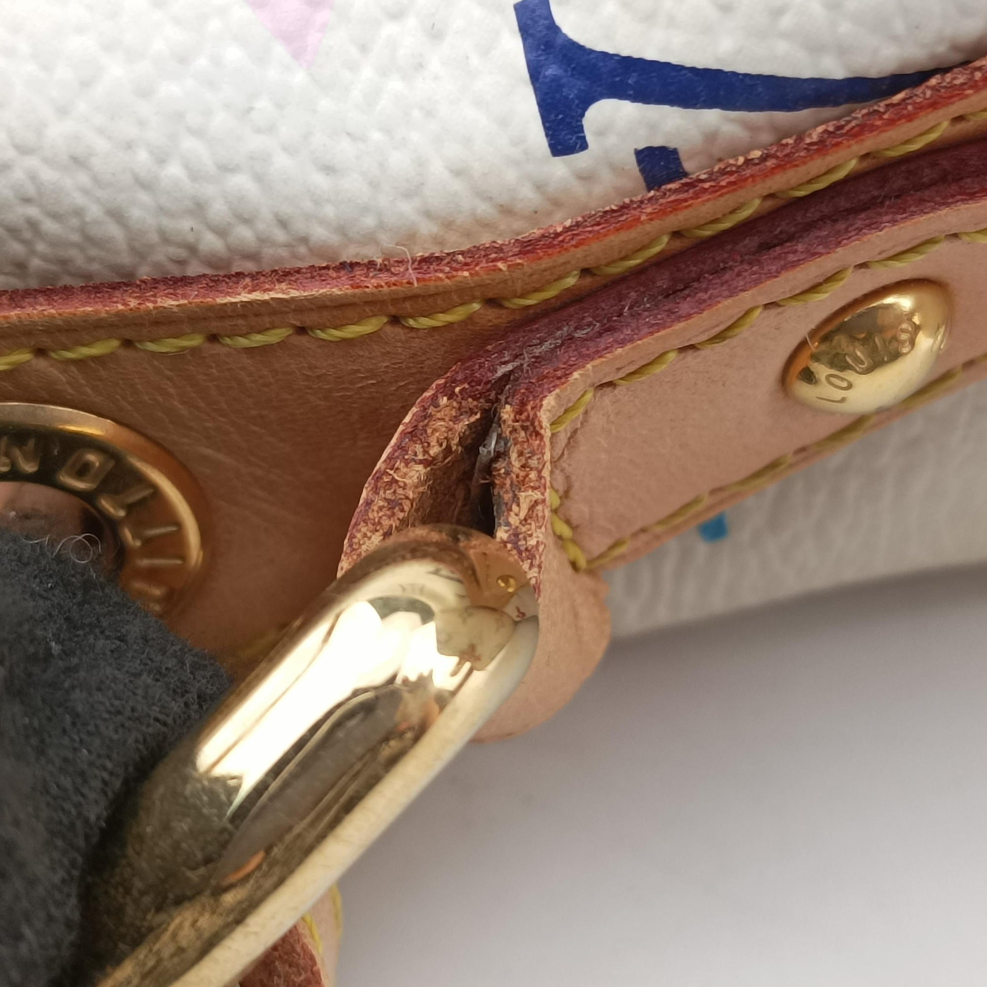 Pre-owned Louis Vuitton Petit NOe white Monogram Multicolor M42229 shoulderbag | stylenewstar
