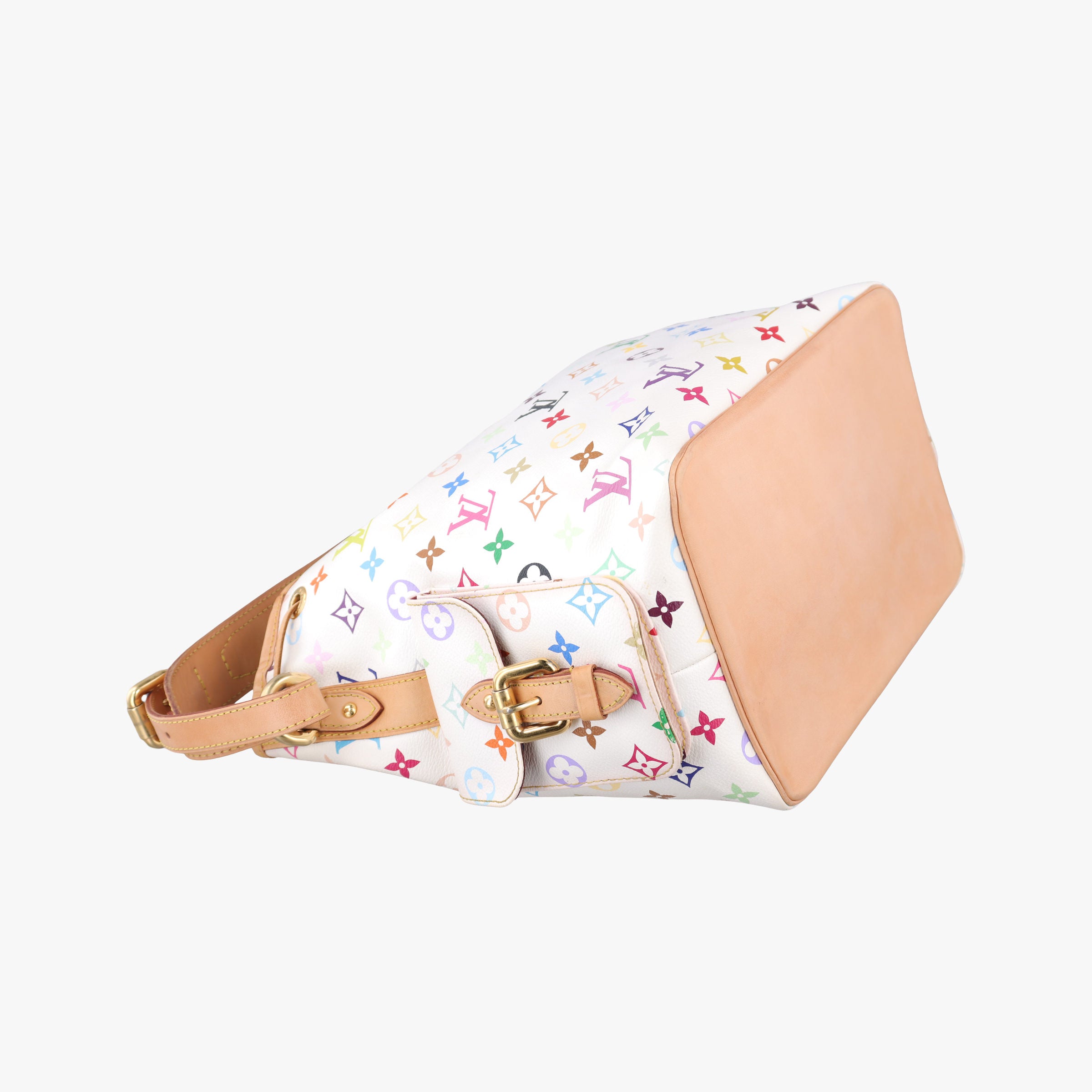 Pre-owned Louis Vuitton Petit NOe white Monogram Multicolor M42229 shoulderbag | stylenewstar