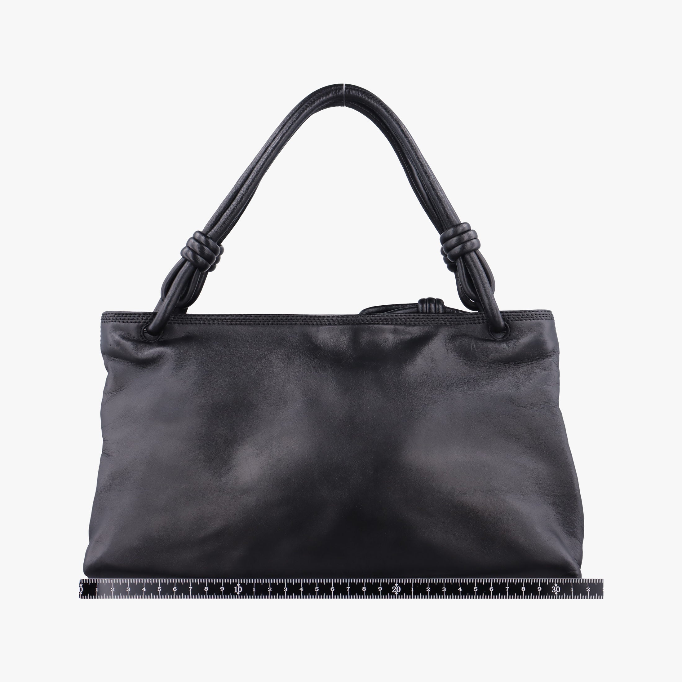 Vintage Loewe Anagram Knot Black Nappa Leather  handbag | stylenewstar