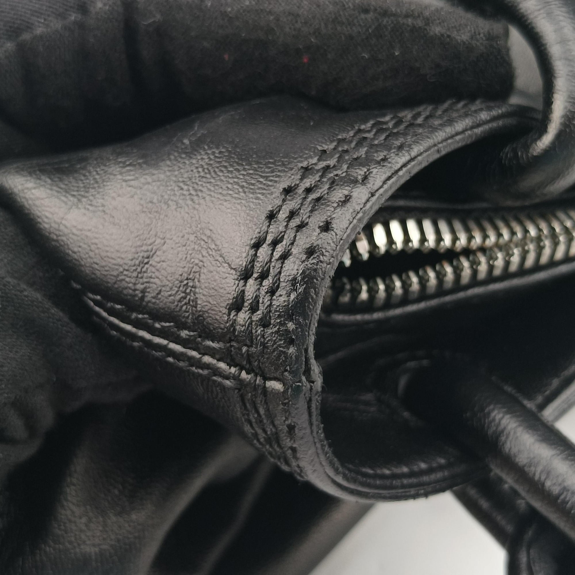 Vintage Loewe Anagram Knot Black Nappa Leather  handbag | stylenewstar