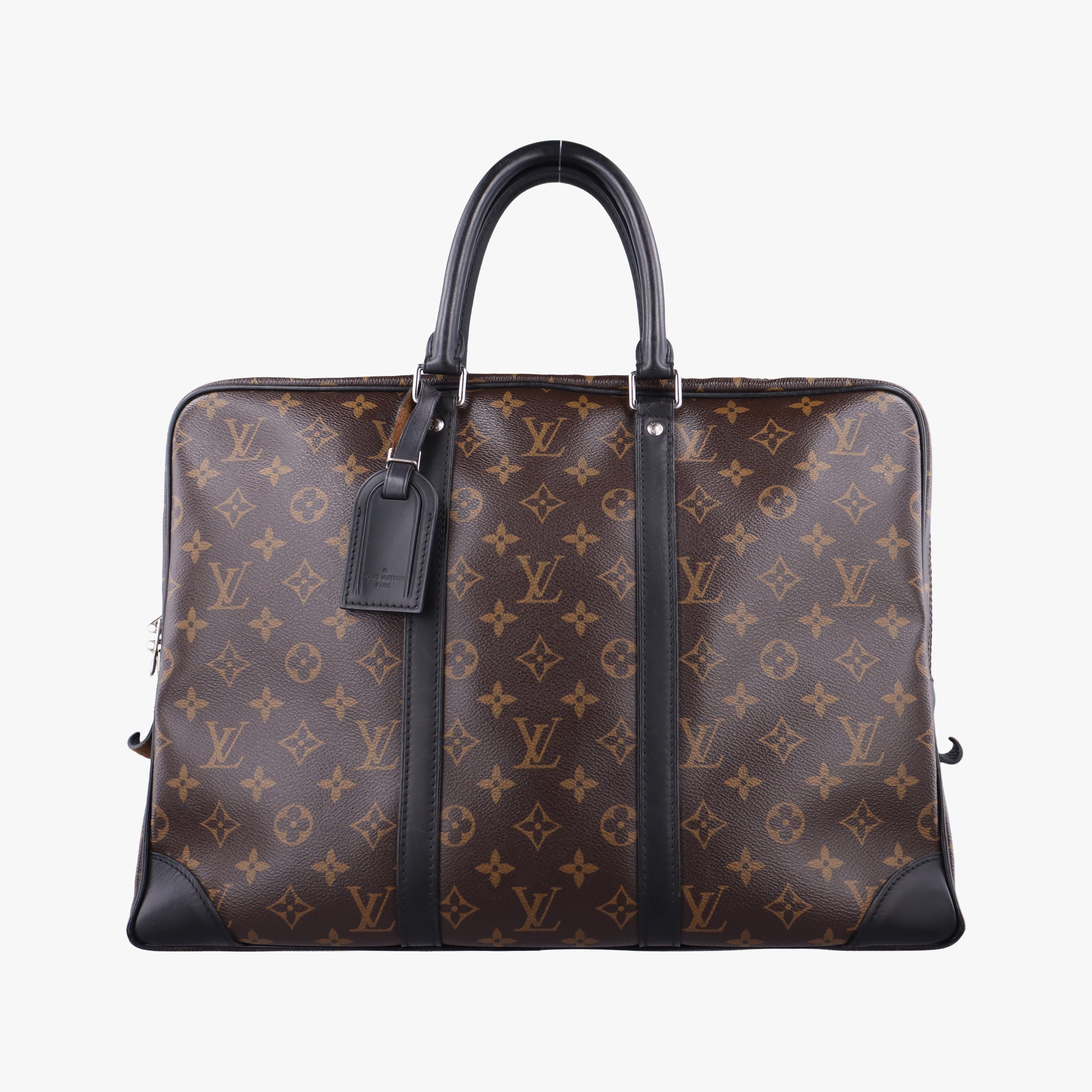 Pre-owned Louis Vuitton Monogram Macassar Porte Documents Voyage brown Monogram Canvas M40225 handbag | stylenewstar