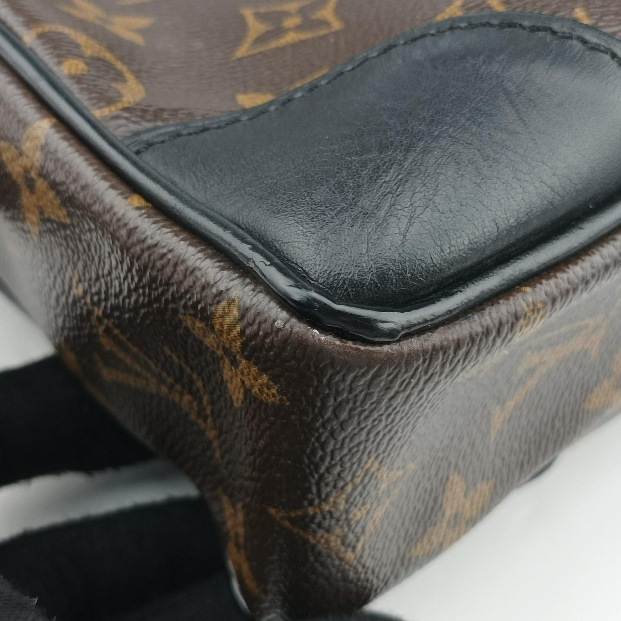Pre-owned Louis Vuitton Monogram Macassar Porte Documents Voyage brown Monogram Canvas M40225 handbag | stylenewstar