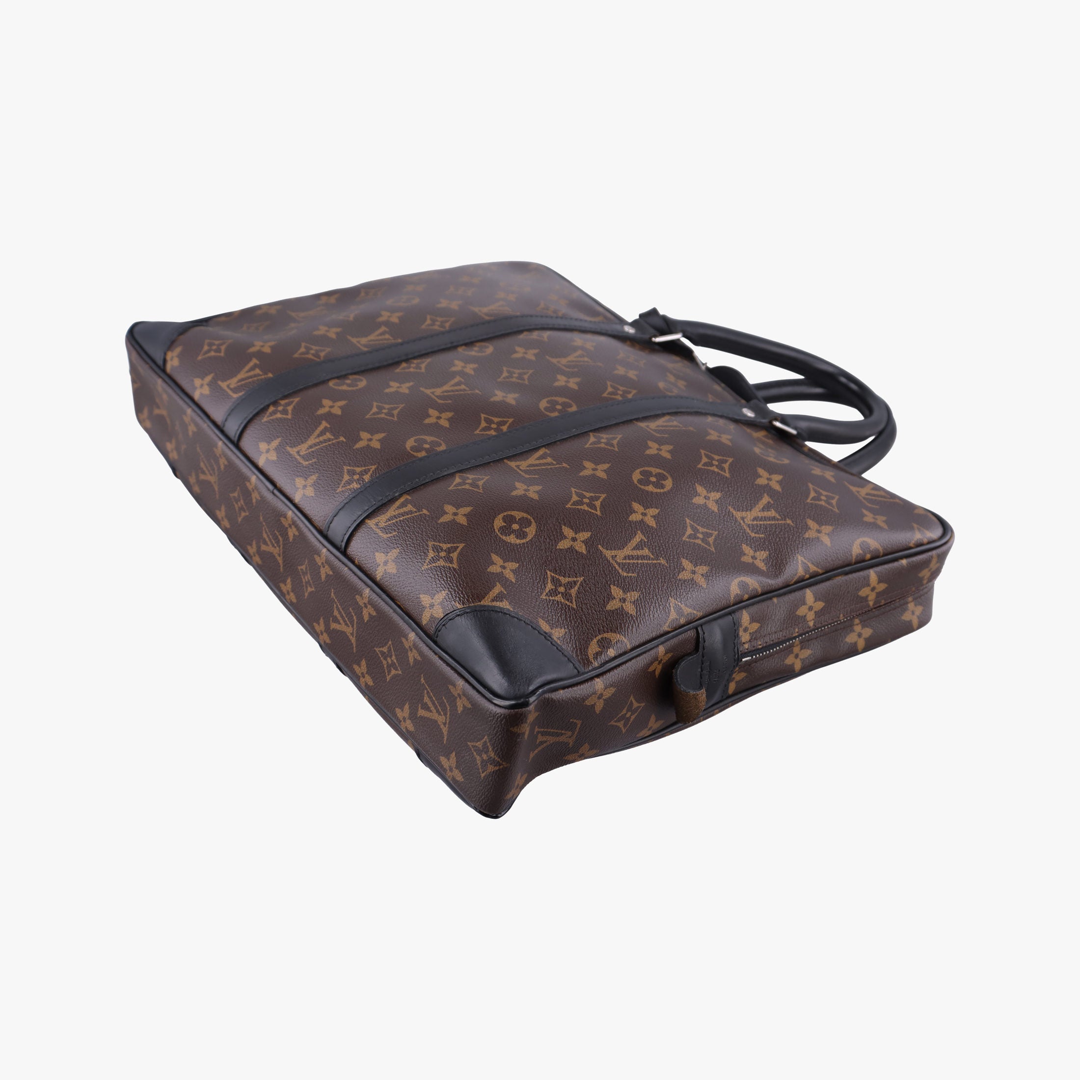 Pre-owned Louis Vuitton Monogram Macassar Porte Documents Voyage brown Monogram Canvas M40225 handbag | stylenewstar