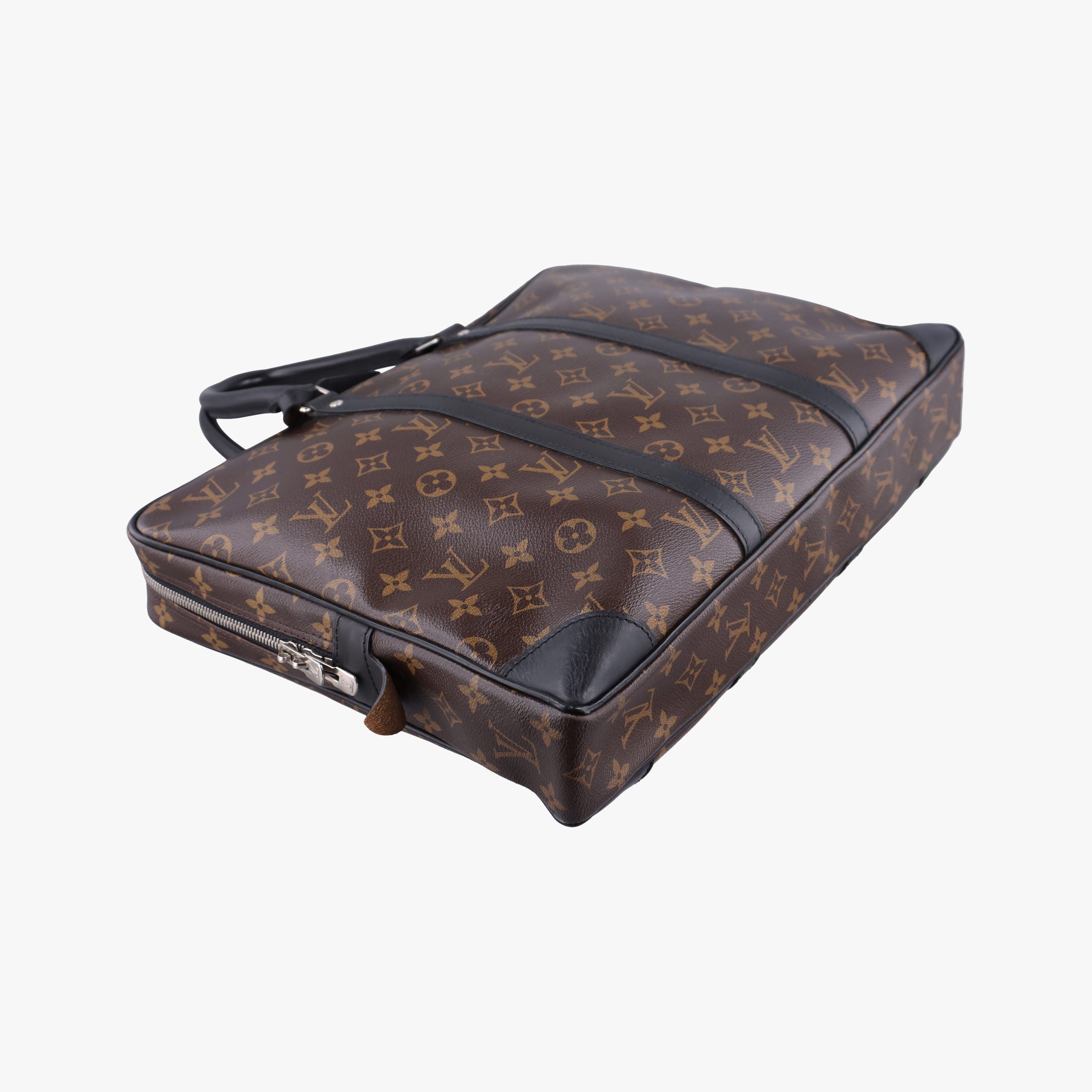 Pre-owned Louis Vuitton Monogram Macassar Porte Documents Voyage brown Monogram Canvas M40225 handbag | stylenewstar