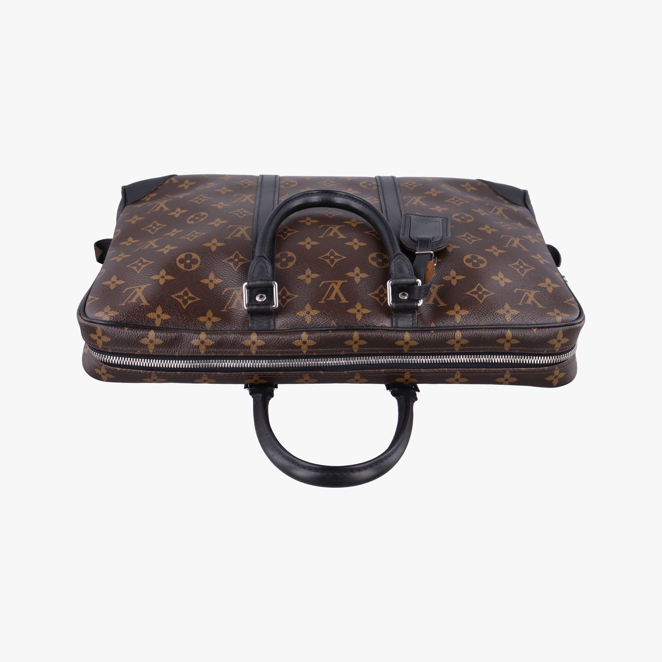 Pre-owned Louis Vuitton Monogram Macassar Porte Documents Voyage brown Monogram Canvas M40225 handbag | stylenewstar