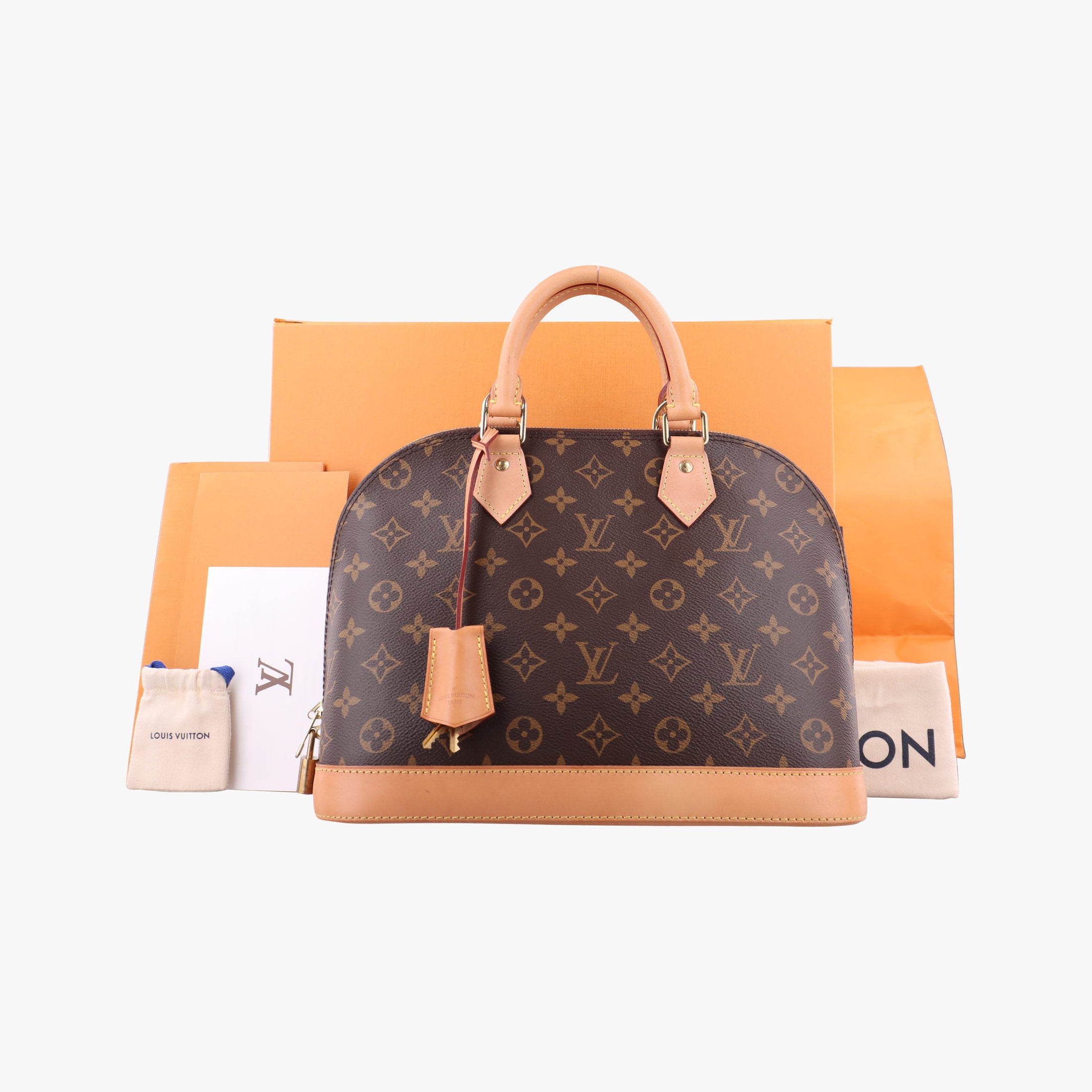 Vintage Louis Vuitton Alma PM Brown Monogram Canvas×calf leather M53151 handbag | stylenewstar