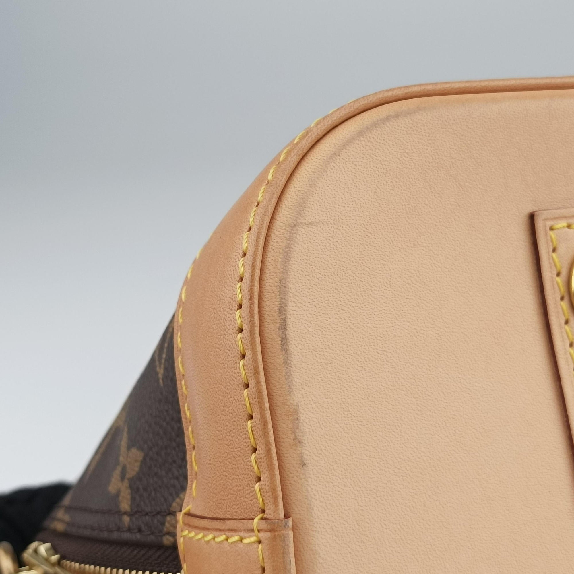 Vintage Louis Vuitton Alma PM Brown Monogram Canvas×calf leather M53151 handbag | stylenewstar