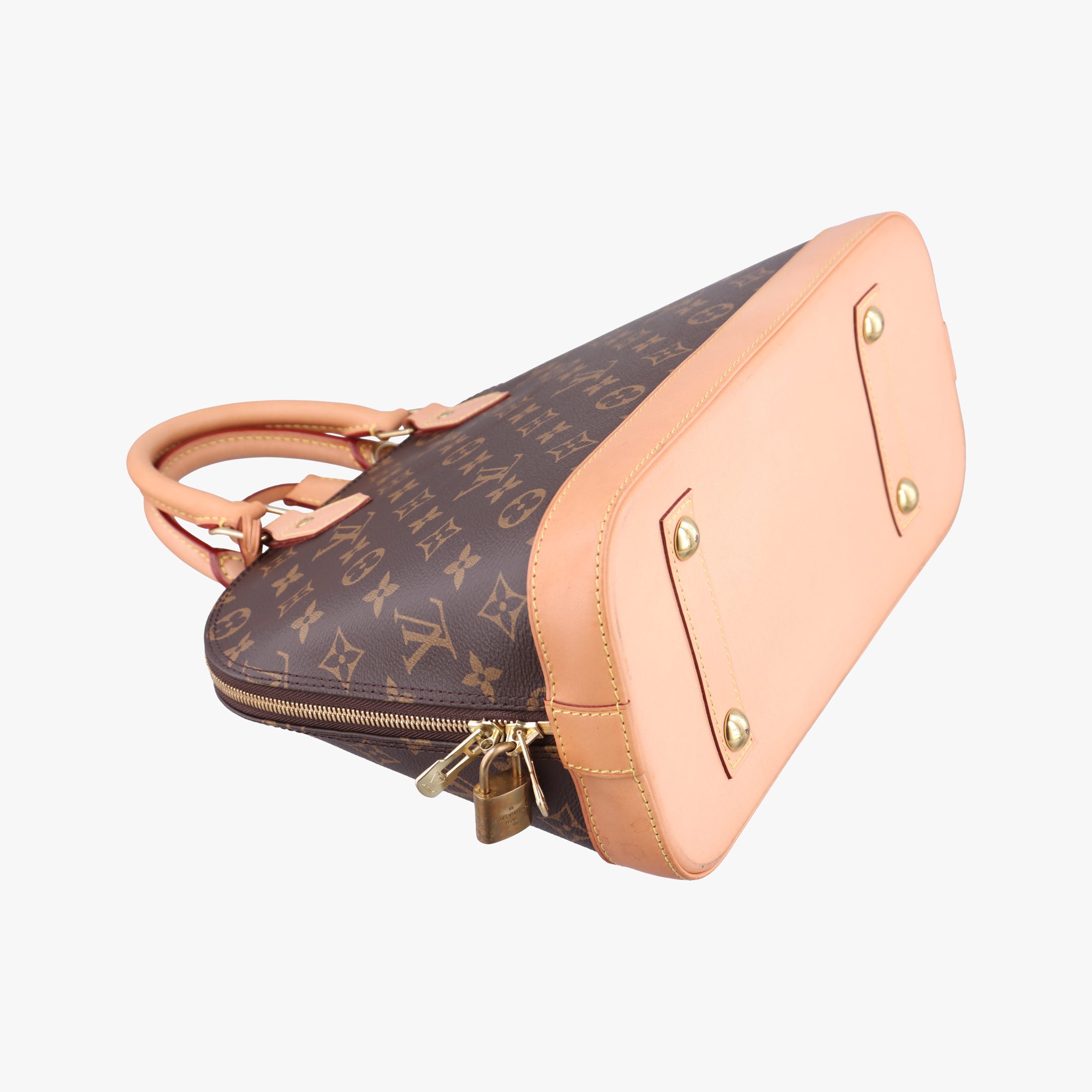 Vintage Louis Vuitton Alma PM Brown Monogram Canvas×calf leather M53151 handbag | stylenewstar