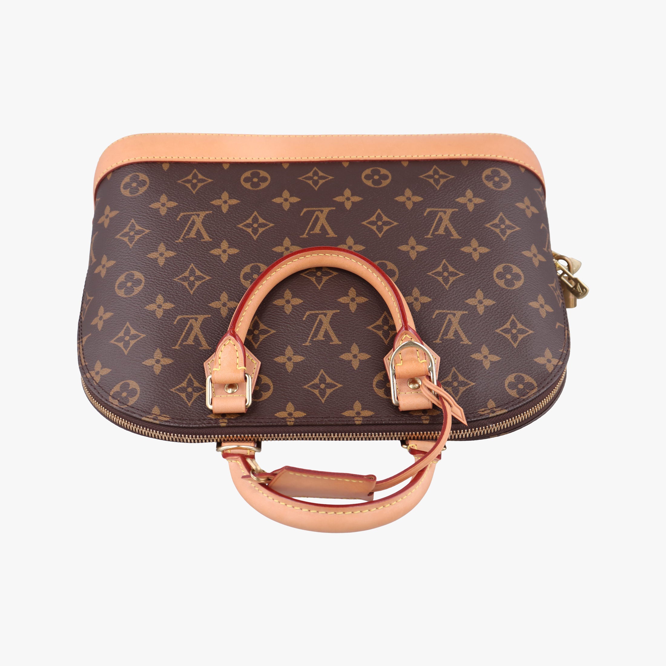Vintage Louis Vuitton Alma PM Brown Monogram Canvas×calf leather M53151 handbag | stylenewstar
