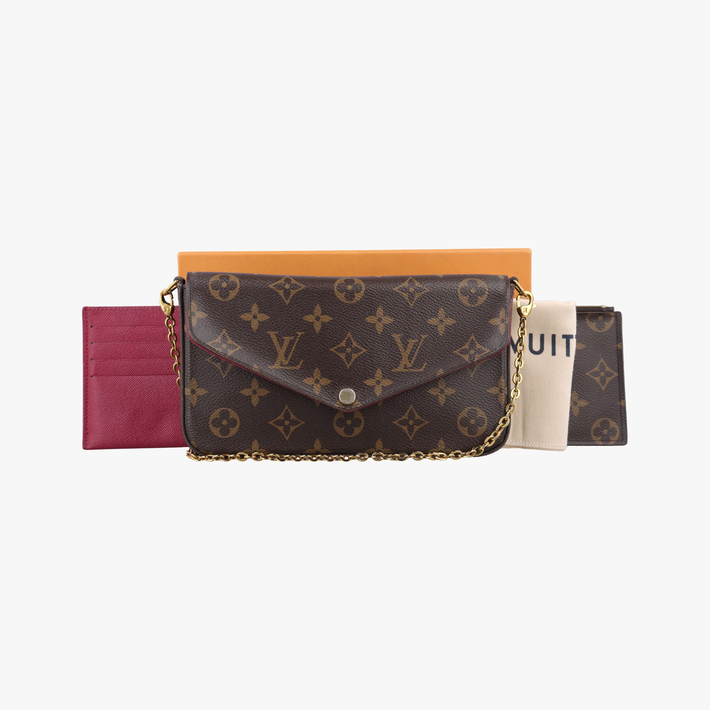 Secondhand Louis Vuitton Pochette Felicie Brown Monogram Canvas M61276 shoulderbag | stylenewstar