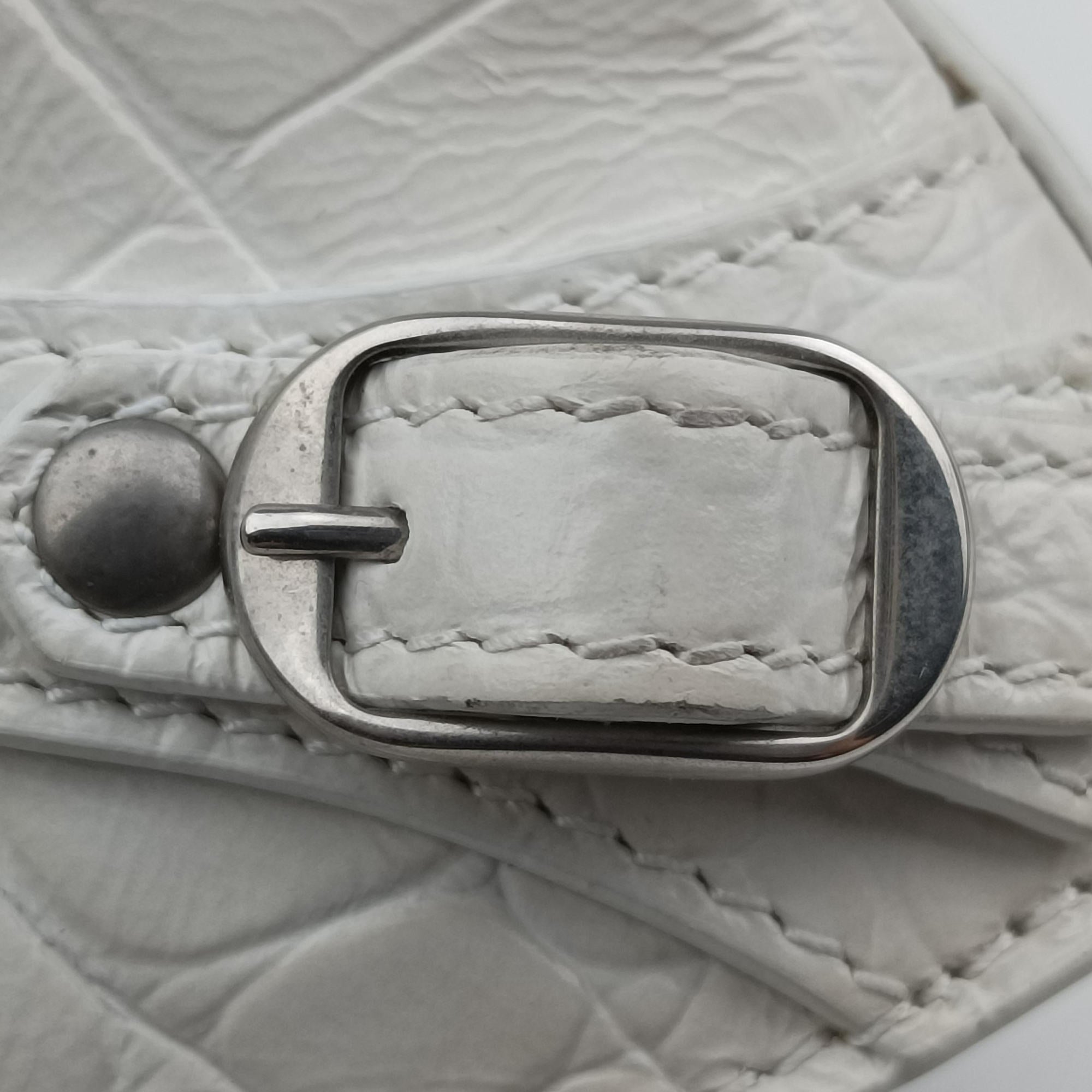 Pre-owned Balenciaga Neo Cagole XS White Leather  shoulderbag | stylenewstar