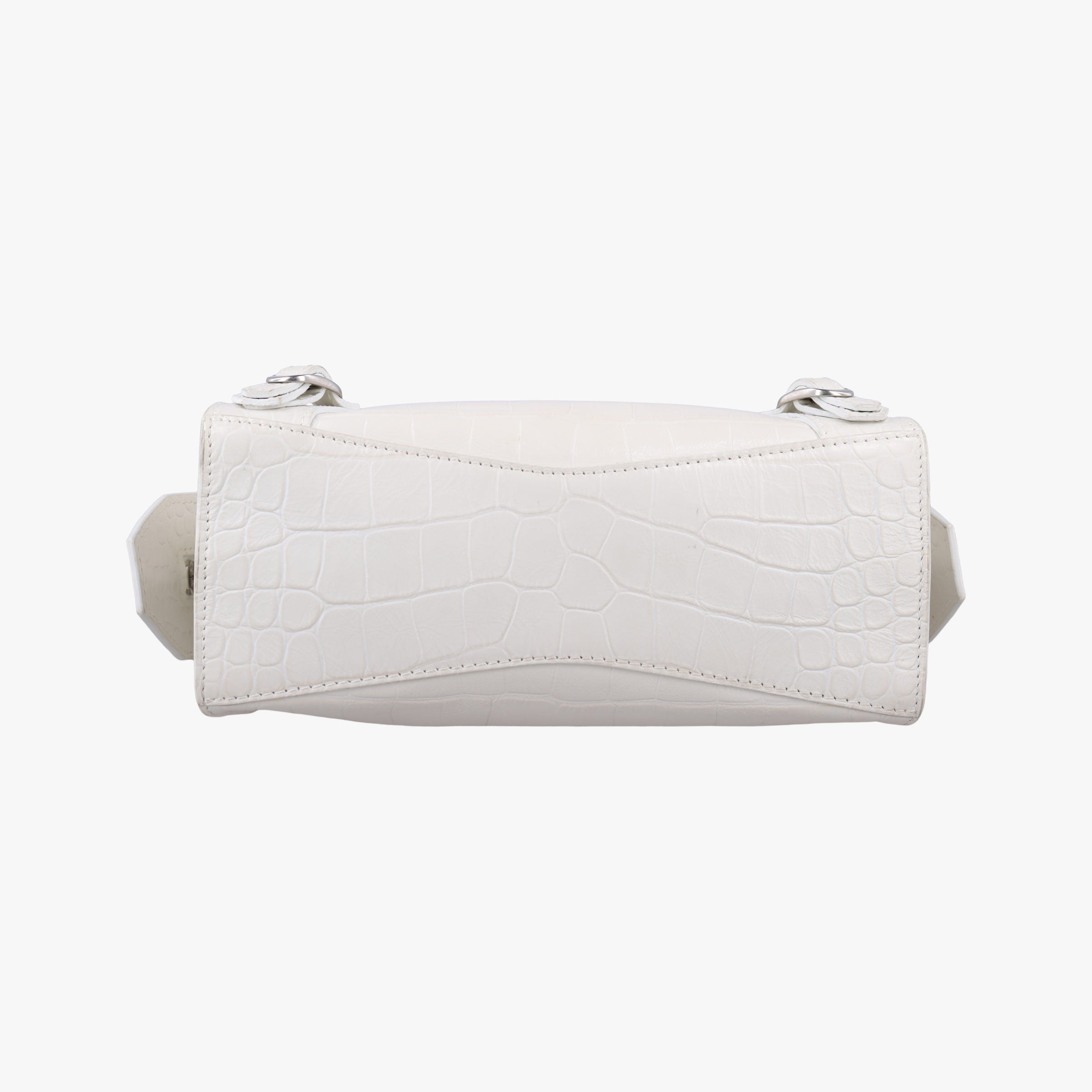 Pre-owned Balenciaga Neo Cagole XS White Leather  shoulderbag | stylenewstar
