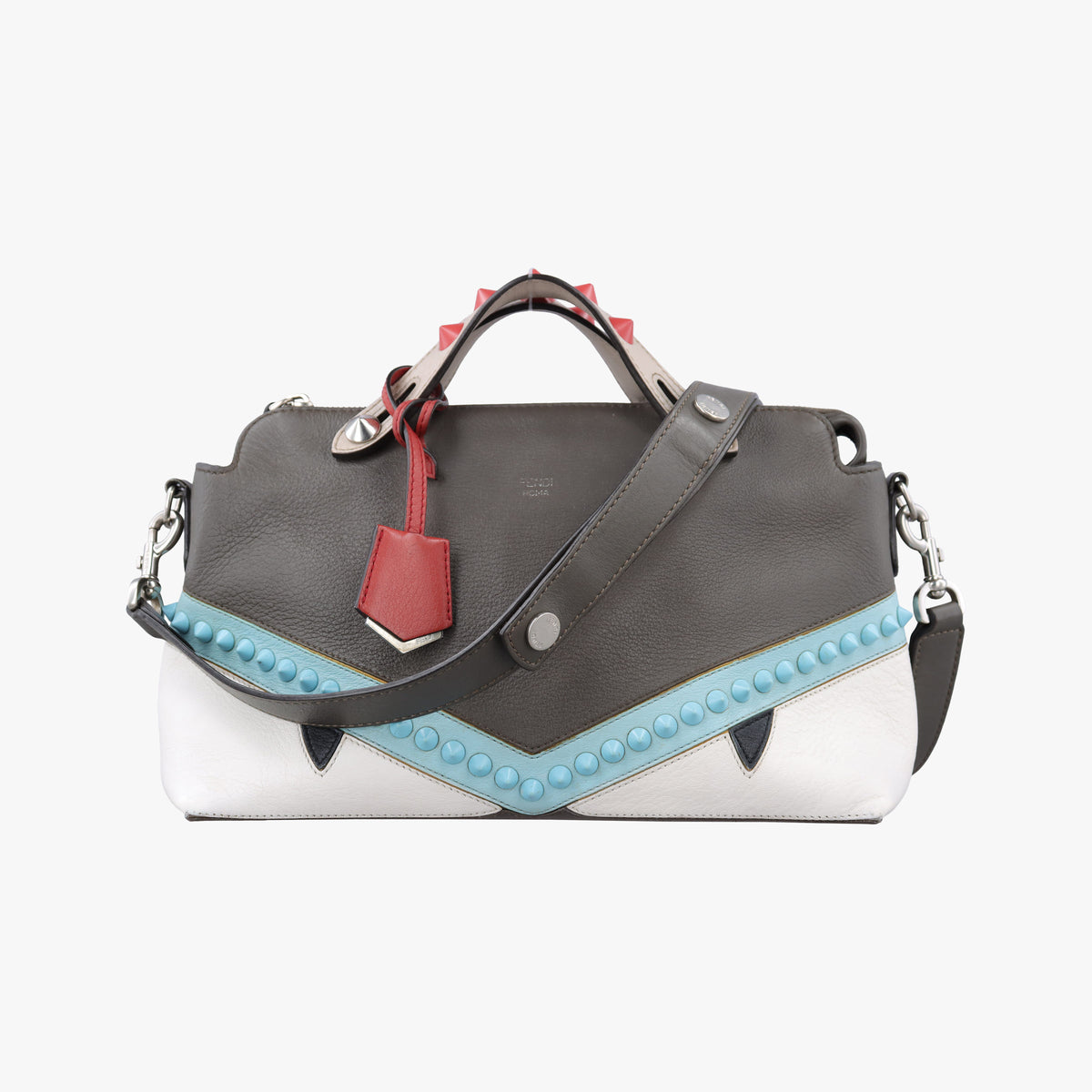 Secondhand Fendi By The Way Gray × Blue × White Leather 8BL124 shoulderbag | stylenewstar