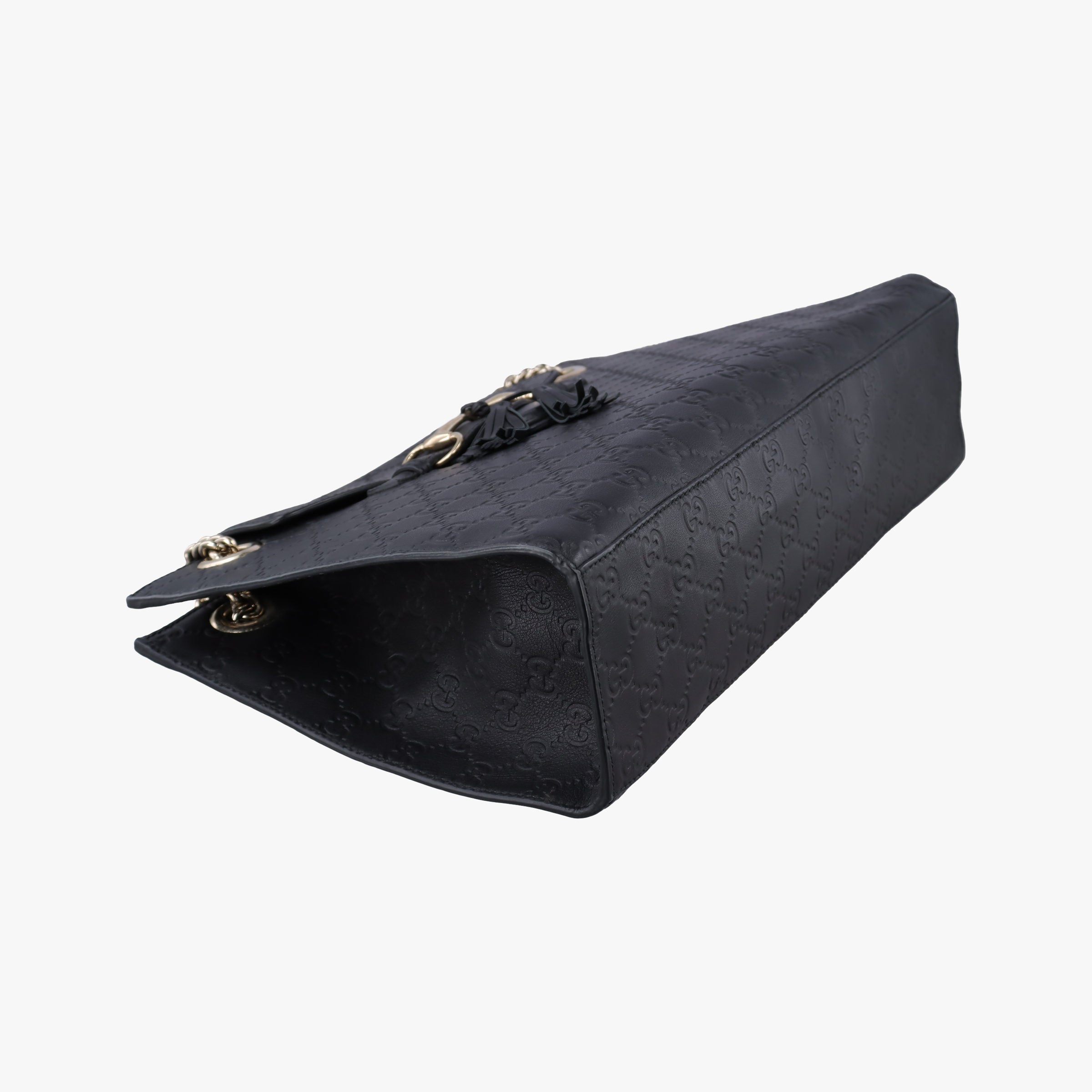 Pre-owned Gucci Emily Black Leather 295403 shoulderbag | stylenewstar