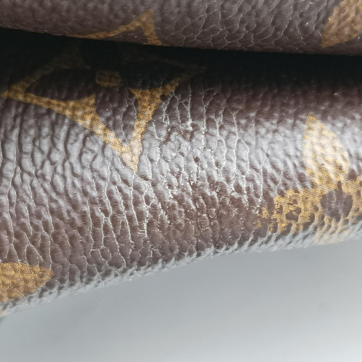 Pre-owned Louis Vuitton One-handle Flap MM brown×black Monogram Canvas×calf leather M43125 handbag | stylenewstar