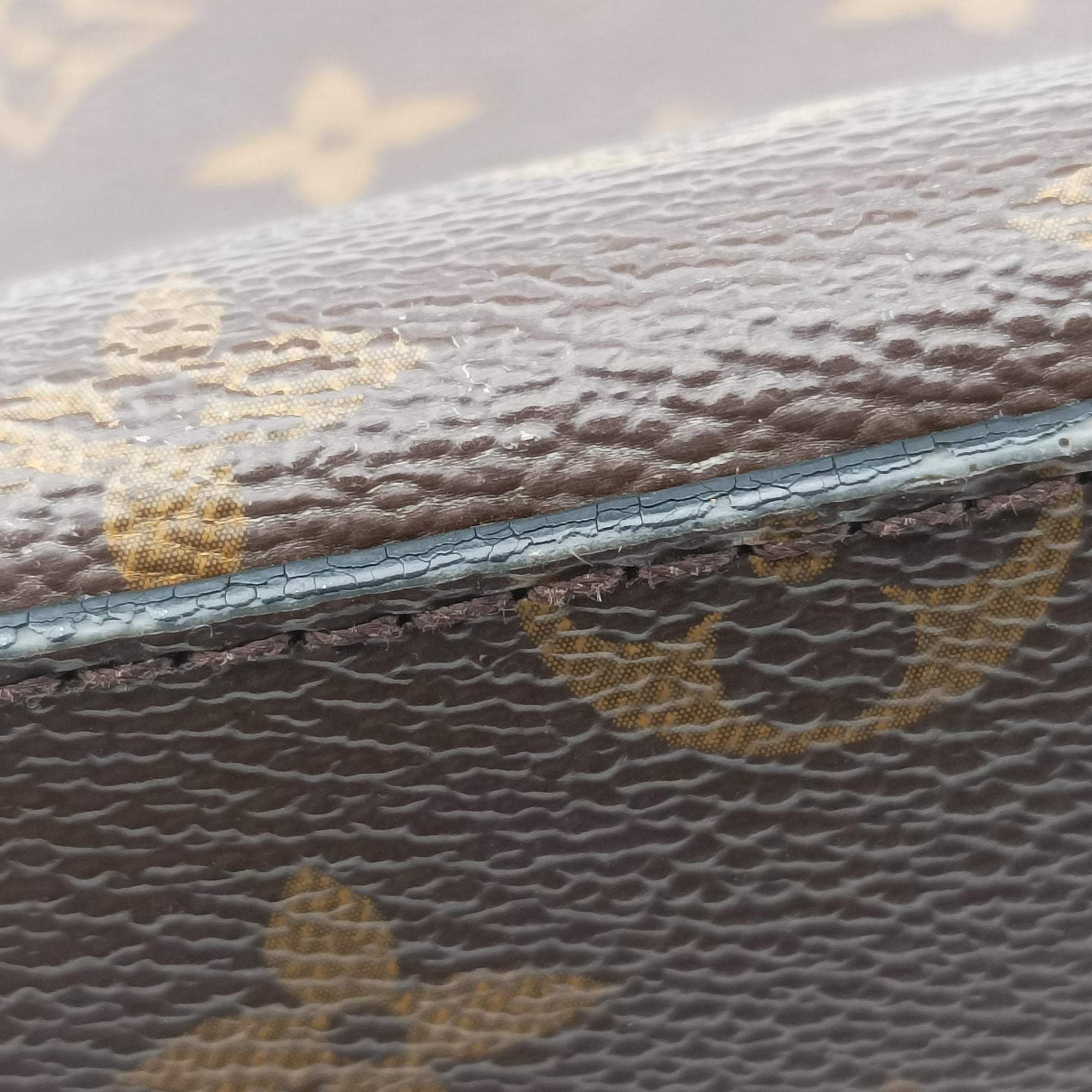 Pre-owned Louis Vuitton One-handle Flap MM brown×black Monogram Canvas×calf leather M43125 handbag | stylenewstar
