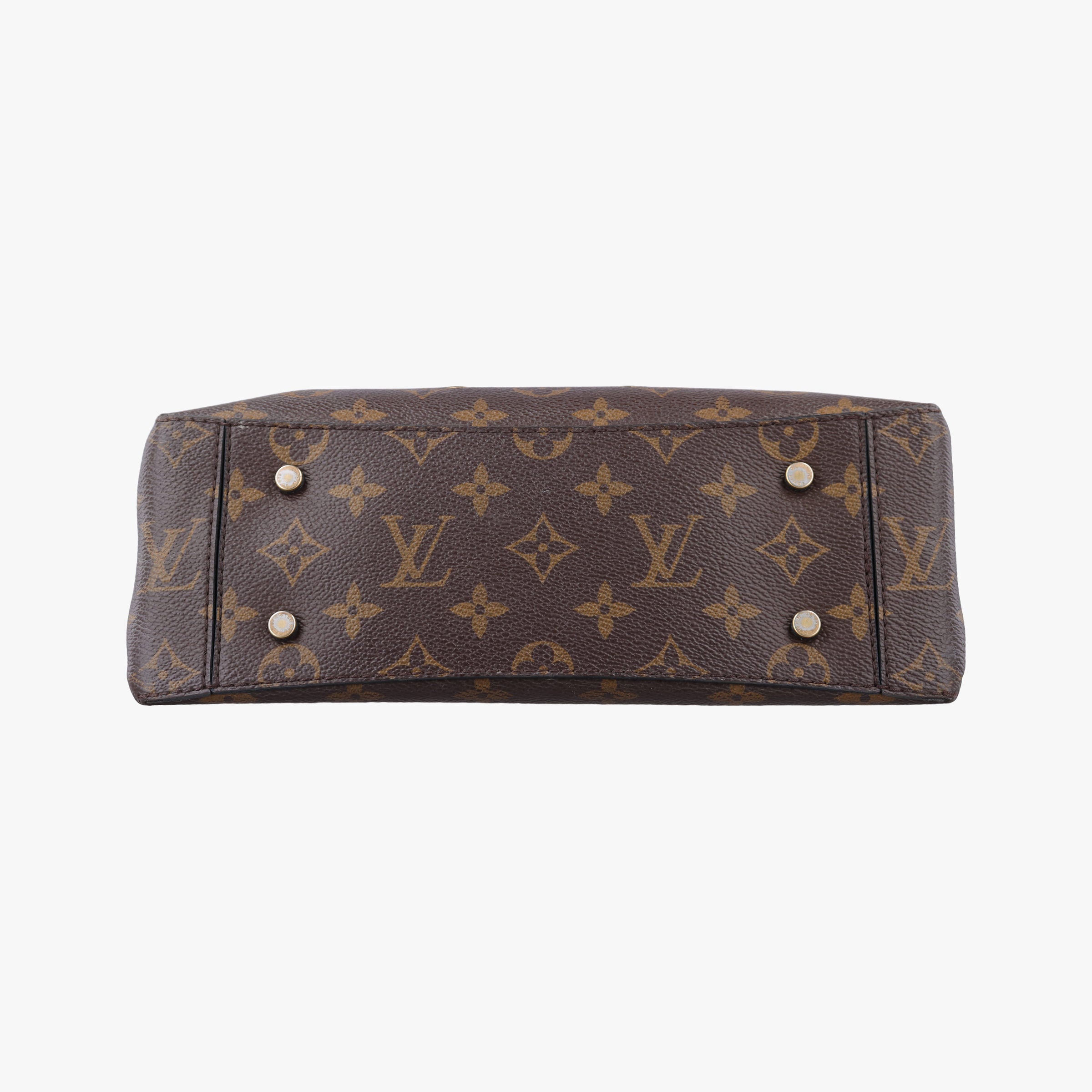 Pre-owned Louis Vuitton One-handle Flap MM brown×black Monogram Canvas×calf leather M43125 handbag | stylenewstar