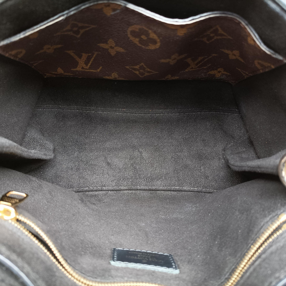 Pre-owned Louis Vuitton One-handle Flap MM brown×black Monogram Canvas×calf leather M43125 handbag | stylenewstar