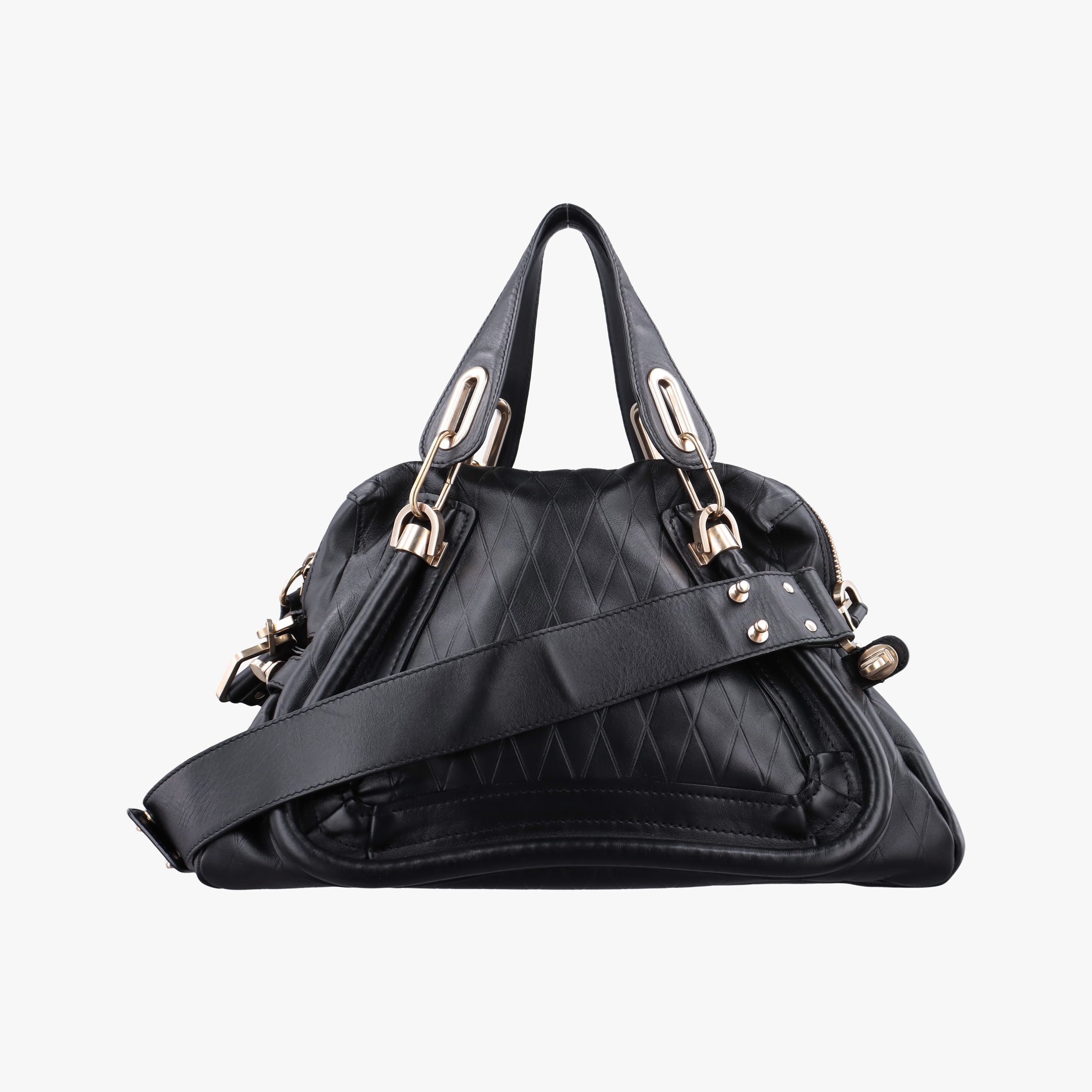 Pre-owned Chloe Paraty Black Leather  shoulderbag | stylenewstar