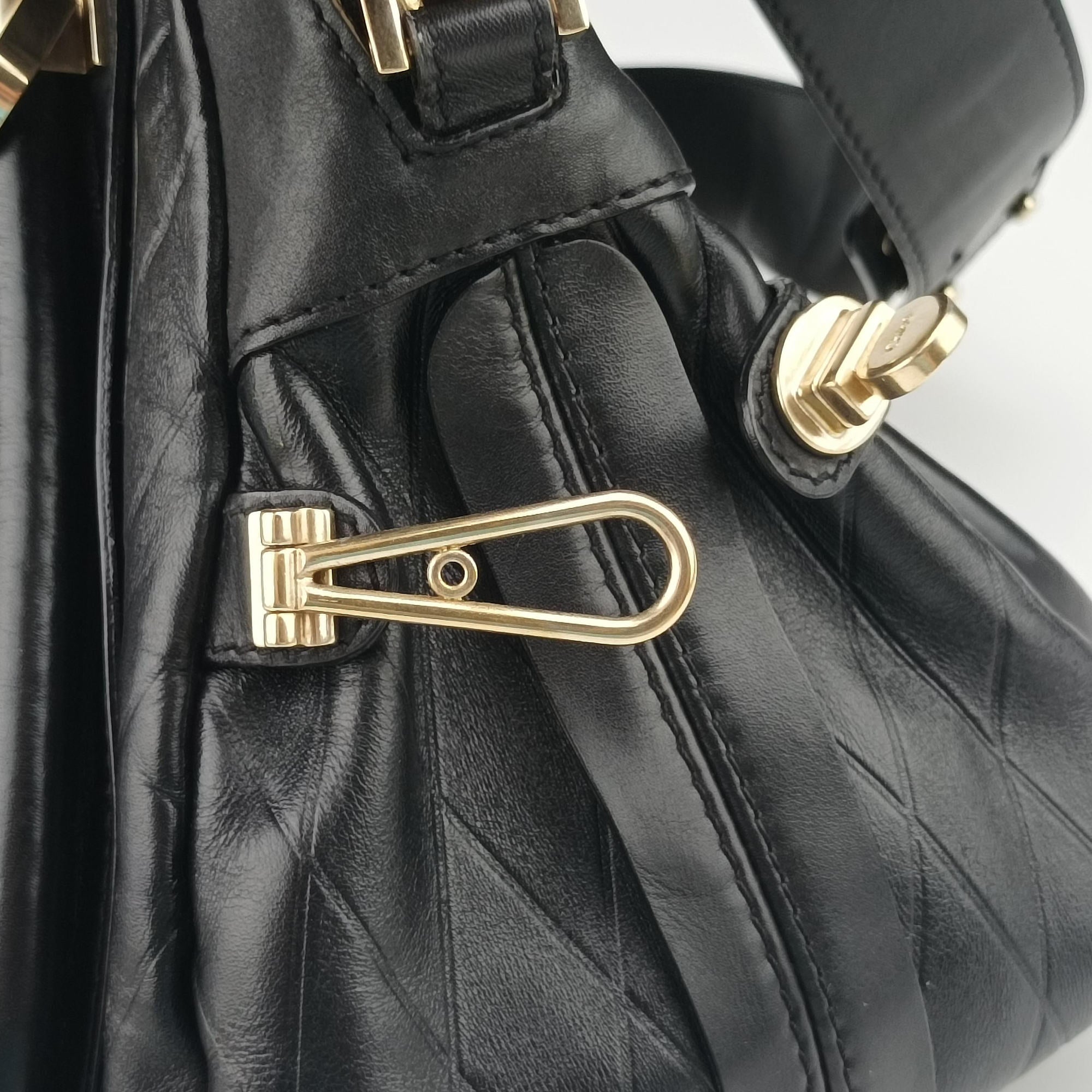 Pre-owned Chloe Paraty Black Leather  shoulderbag | stylenewstar
