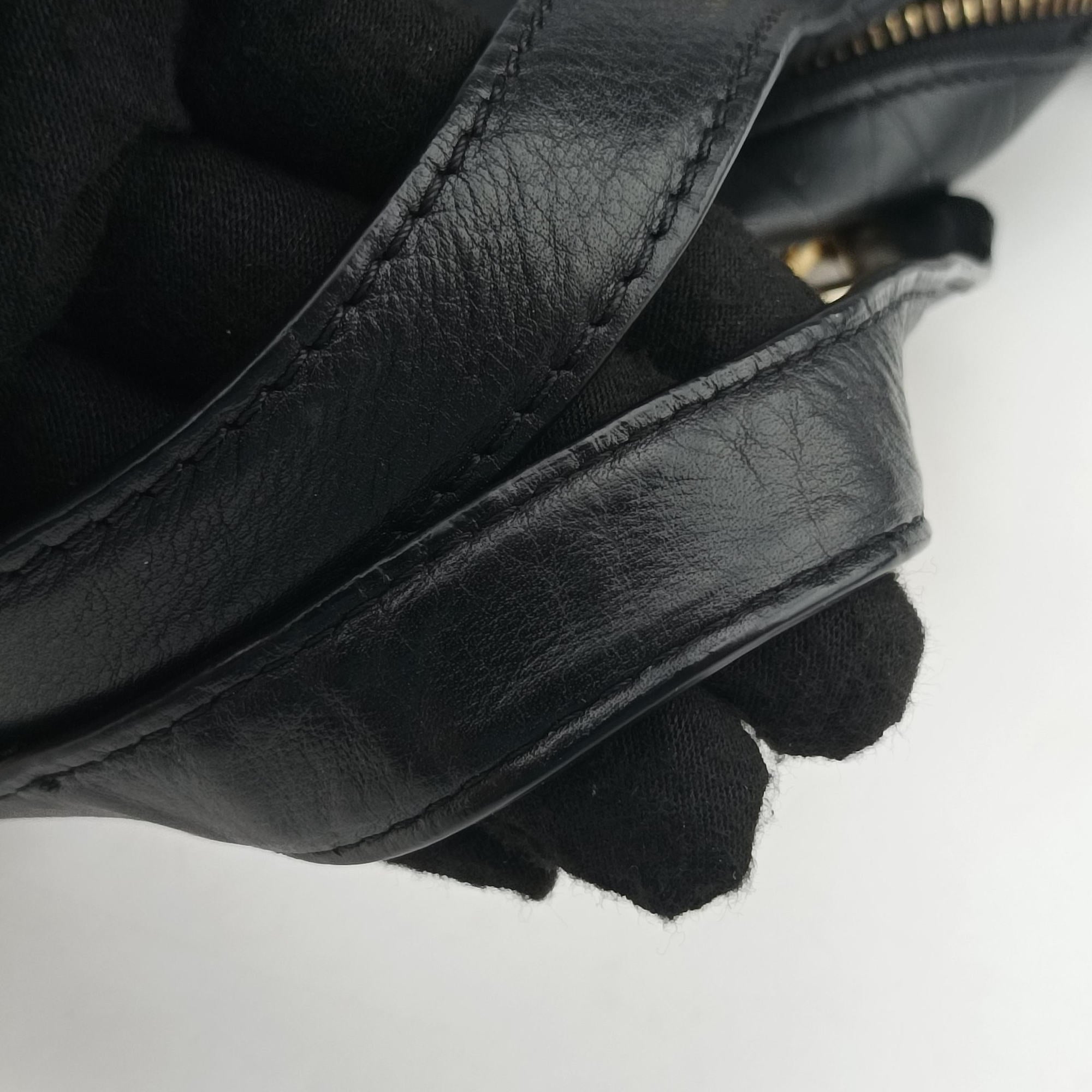 Pre-owned Chloe Paraty Black Leather  shoulderbag | stylenewstar