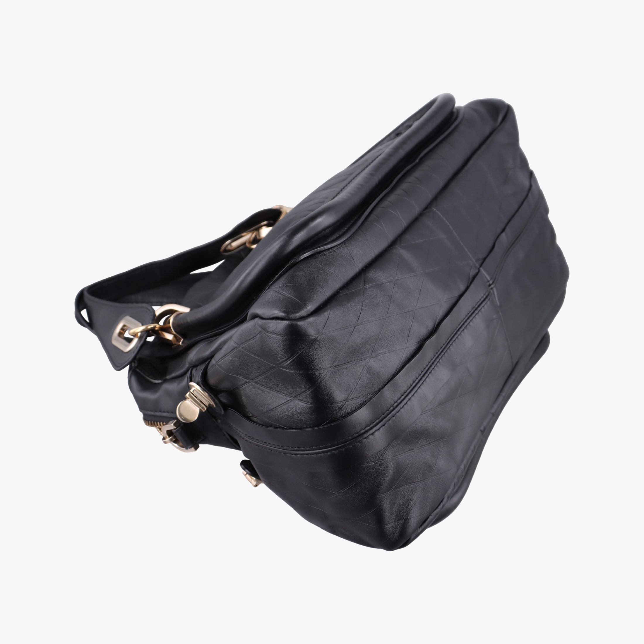 Pre-owned Chloe Paraty Black Leather  shoulderbag | stylenewstar