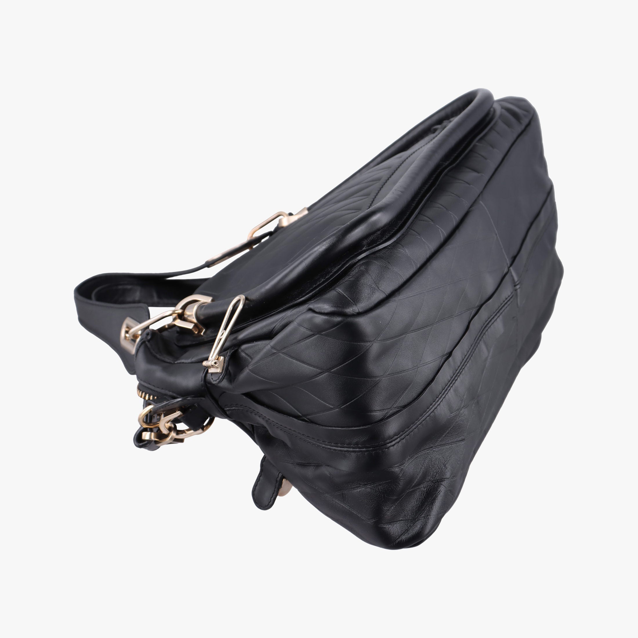 Pre-owned Chloe Paraty Black Leather  shoulderbag | stylenewstar