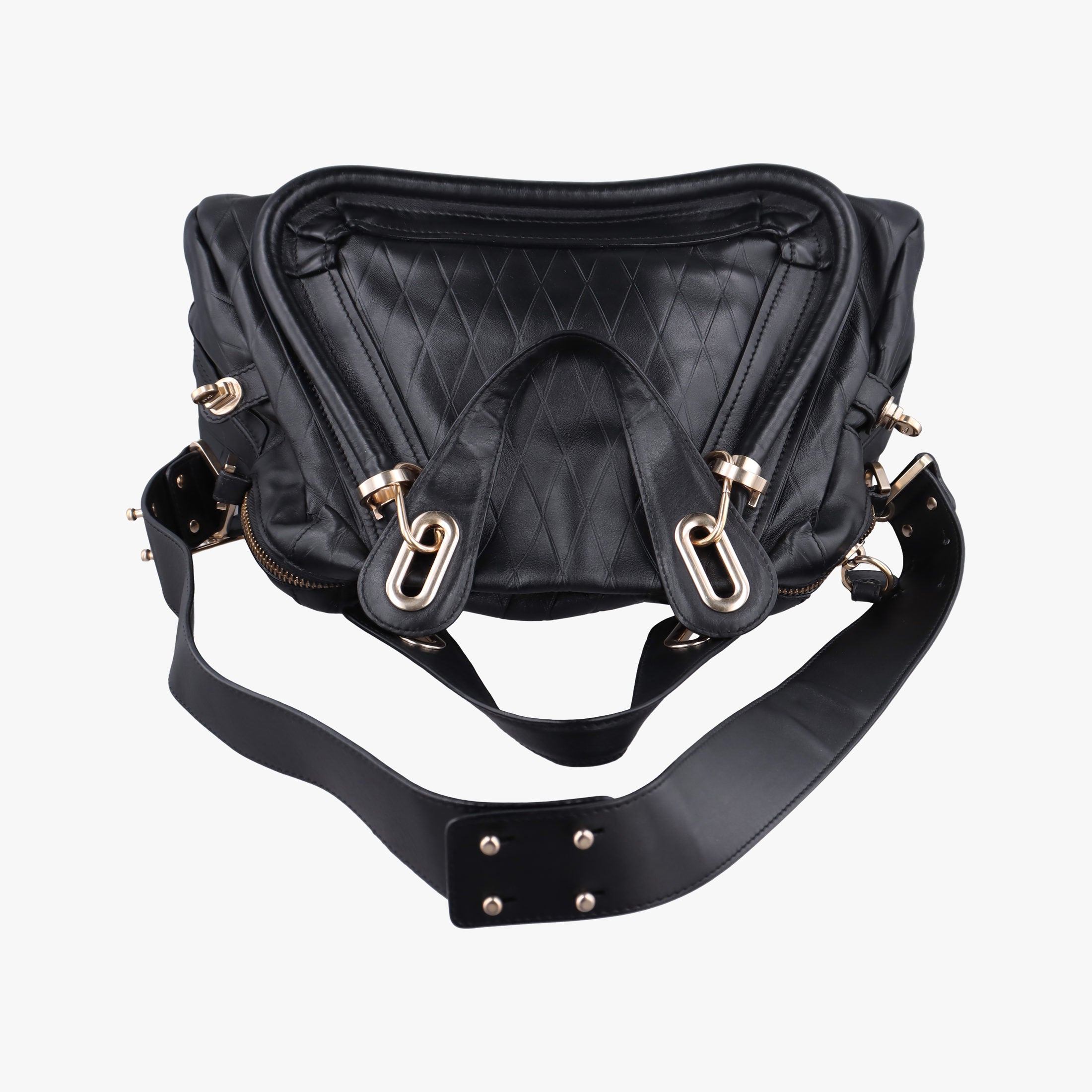 Pre-owned Chloe Paraty Black Leather  shoulderbag | stylenewstar
