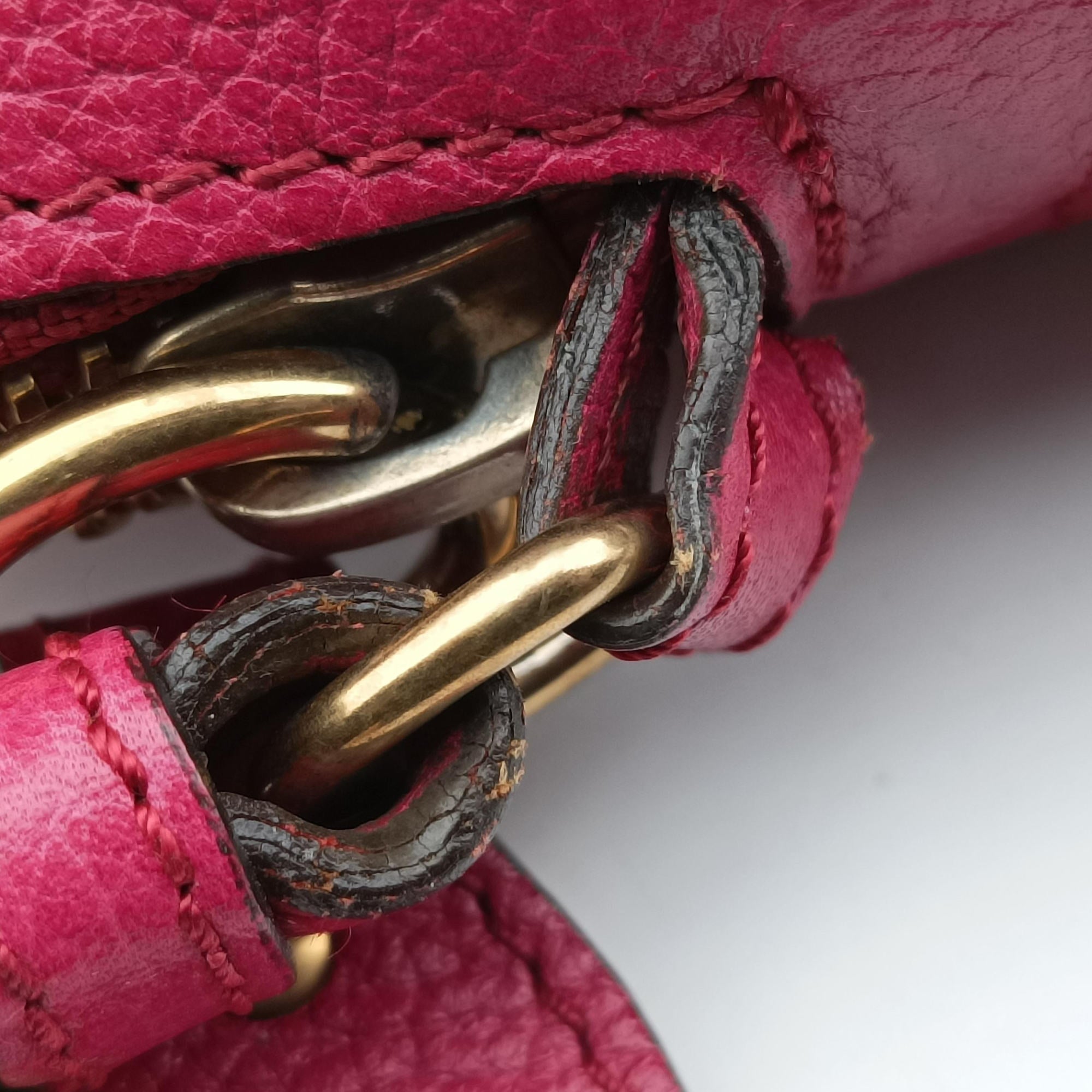 Pre-owned Chloe Paraty Red Leather  shoulderbag | stylenewstar