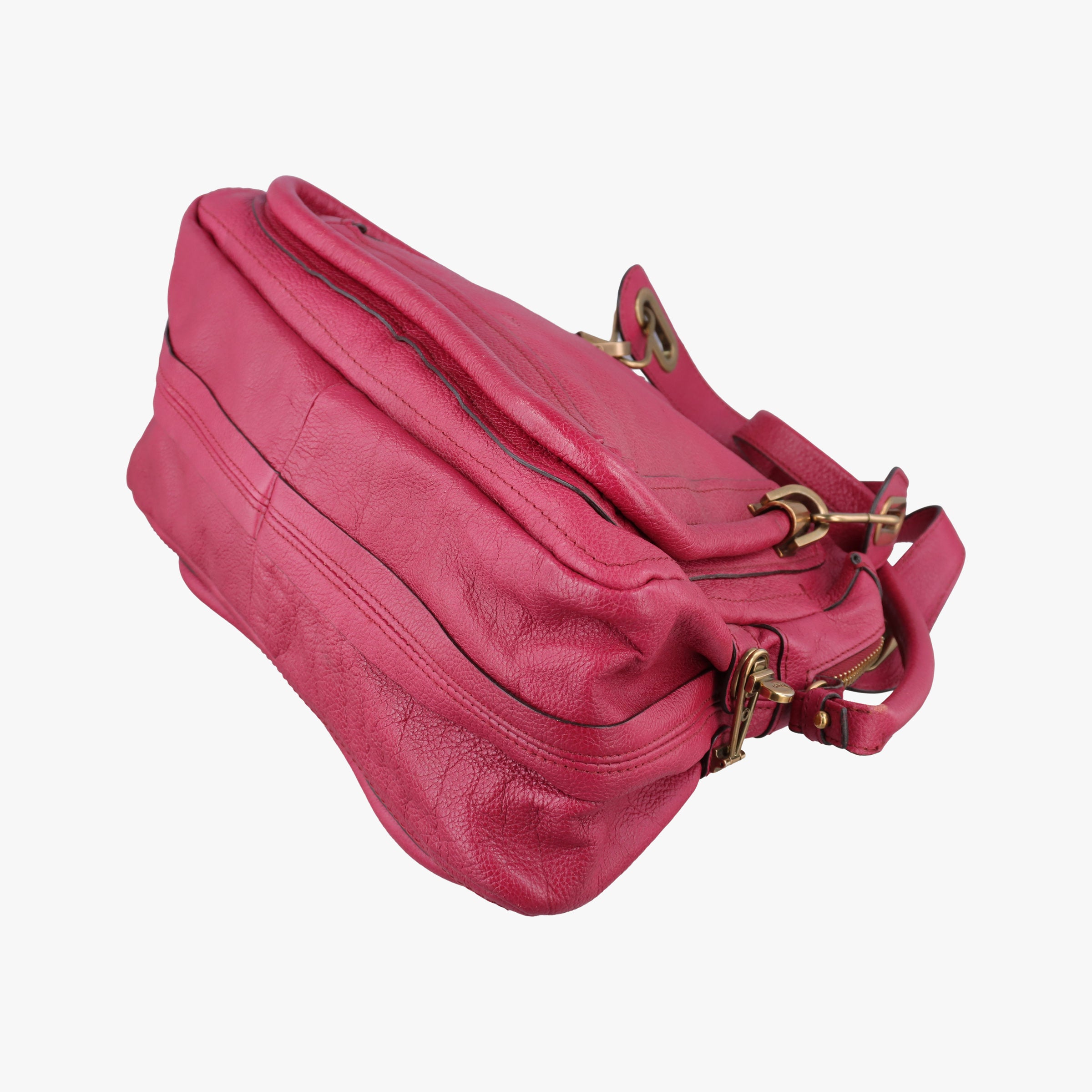Pre-owned Chloe Paraty Red Leather  shoulderbag | stylenewstar
