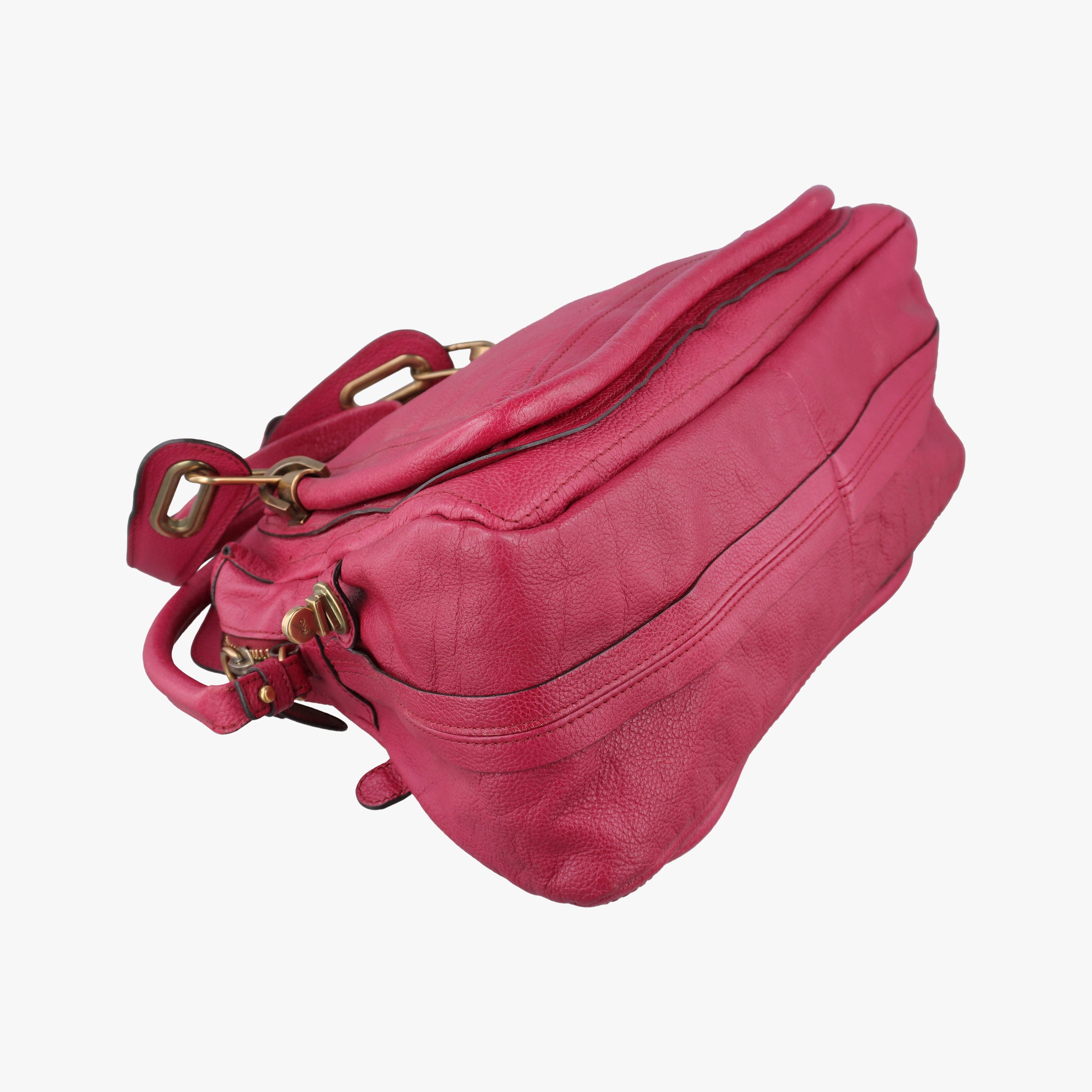Pre-owned Chloe Paraty Red Leather  shoulderbag | stylenewstar