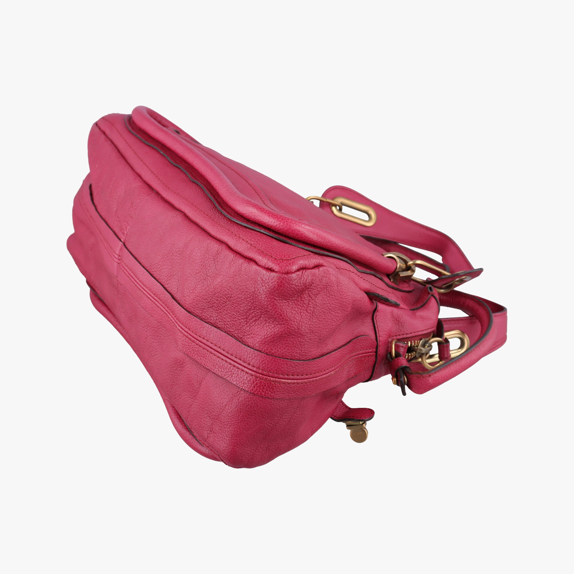 Pre-owned Chloe Paraty Red Leather  shoulderbag | stylenewstar