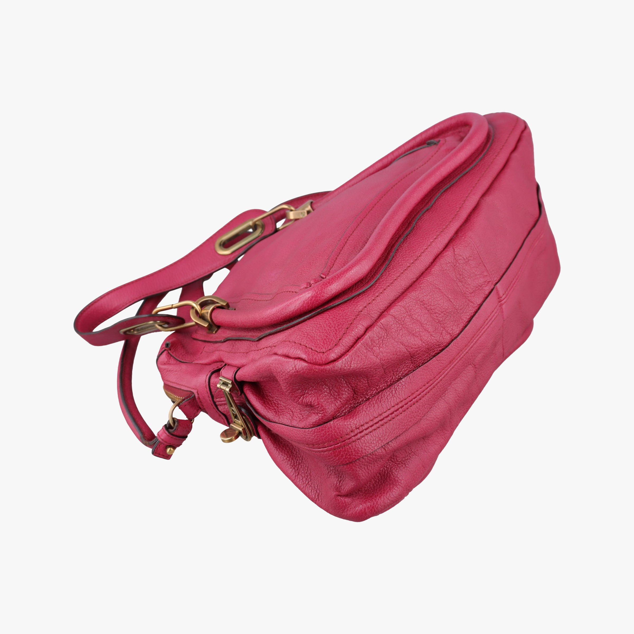 Pre-owned Chloe Paraty Red Leather  shoulderbag | stylenewstar