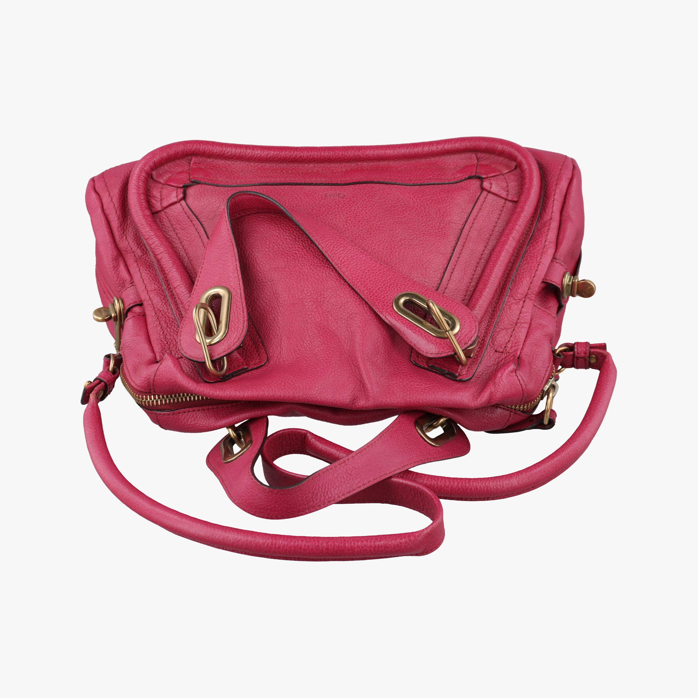 Pre-owned Chloe Paraty Red Leather  shoulderbag | stylenewstar