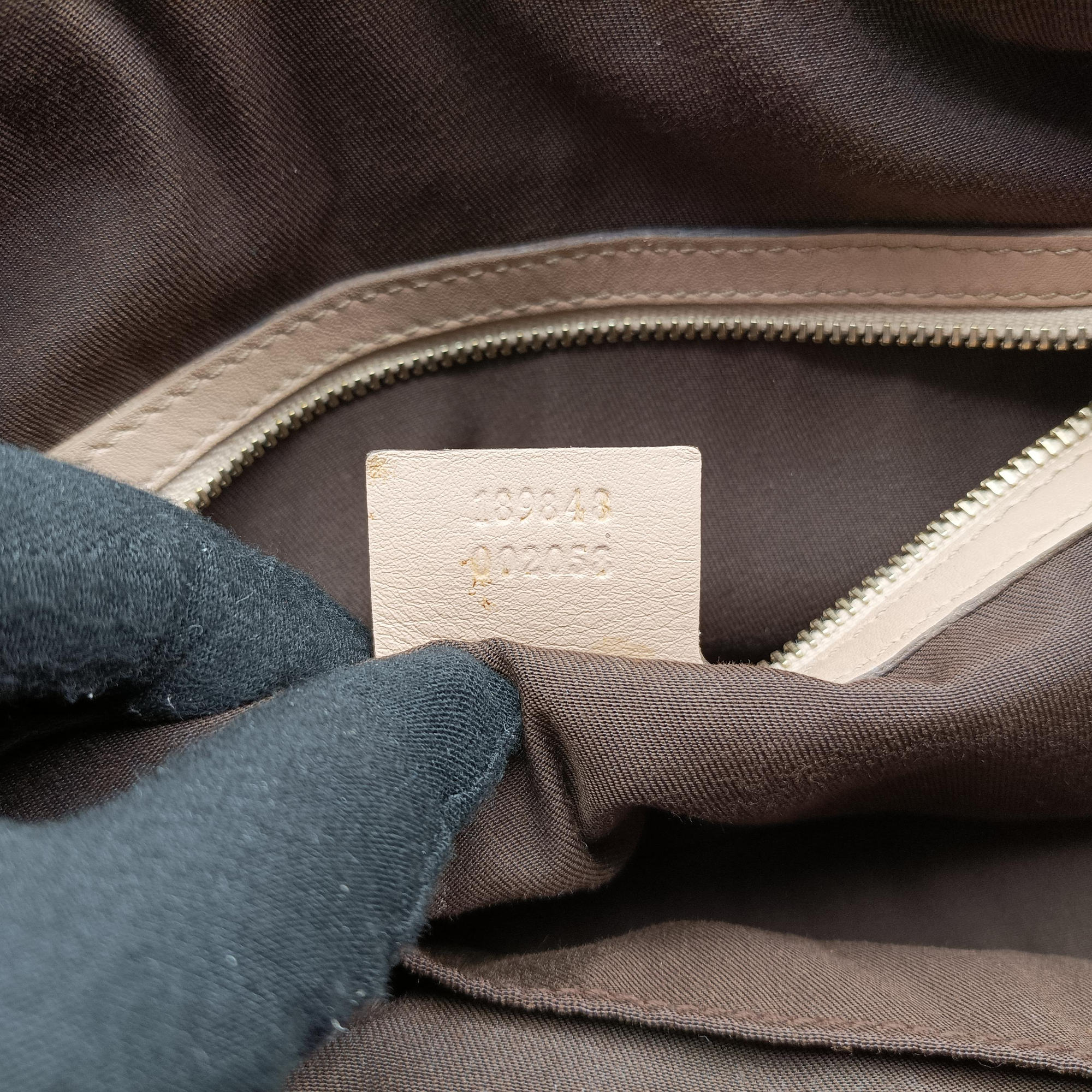 Vintage Gucci Sabrina Boston Beige Leather 189848 handbag | stylenewstar