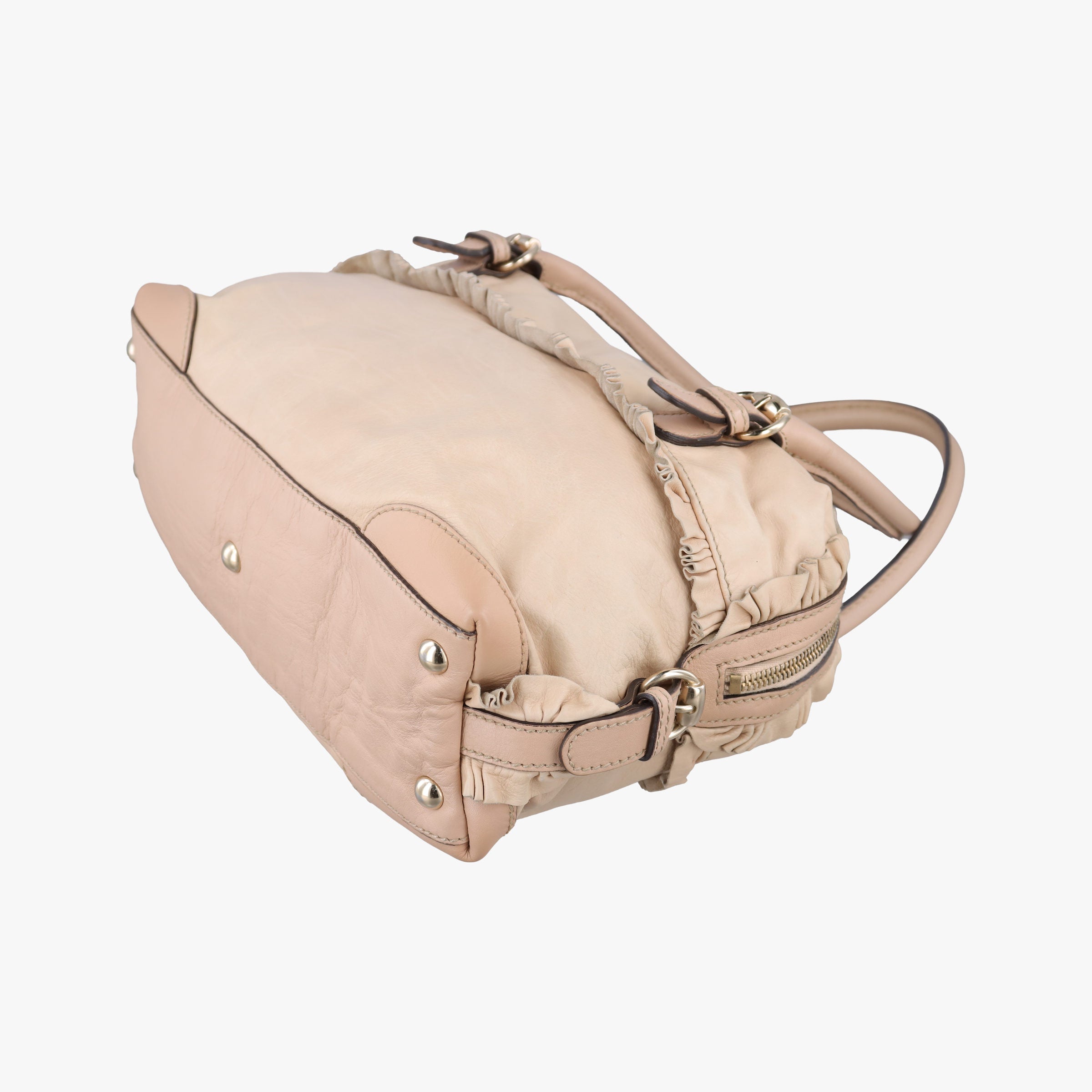 Vintage Gucci Sabrina Boston Beige Leather 189848 handbag | stylenewstar