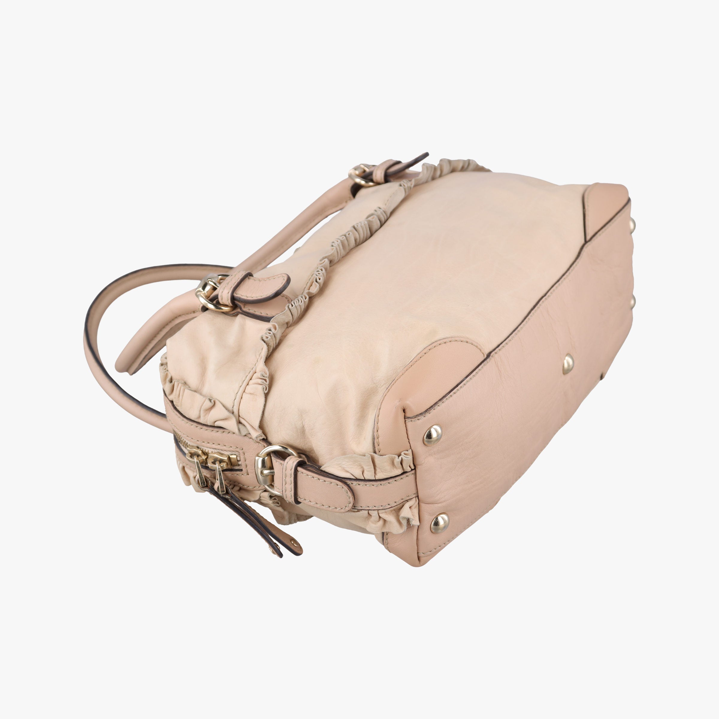 Vintage Gucci Sabrina Boston Beige Leather 189848 handbag | stylenewstar