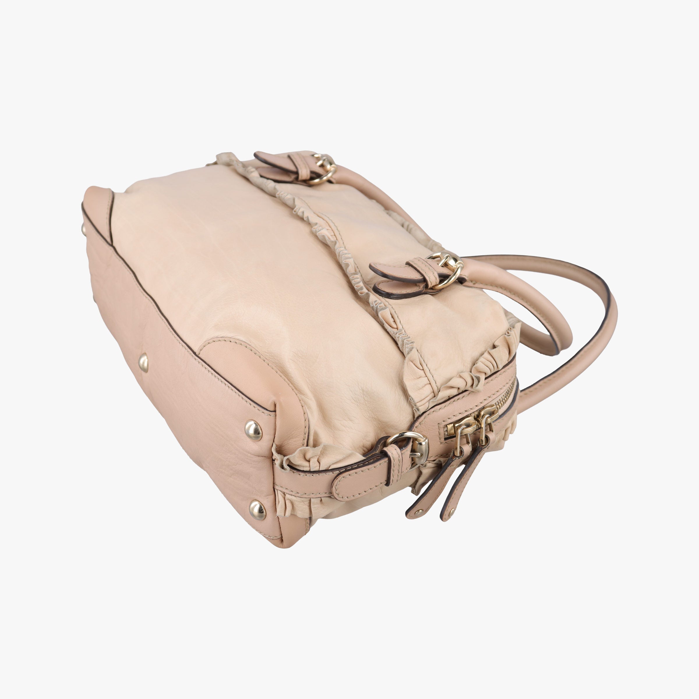 Vintage Gucci Sabrina Boston Beige Leather 189848 handbag | stylenewstar