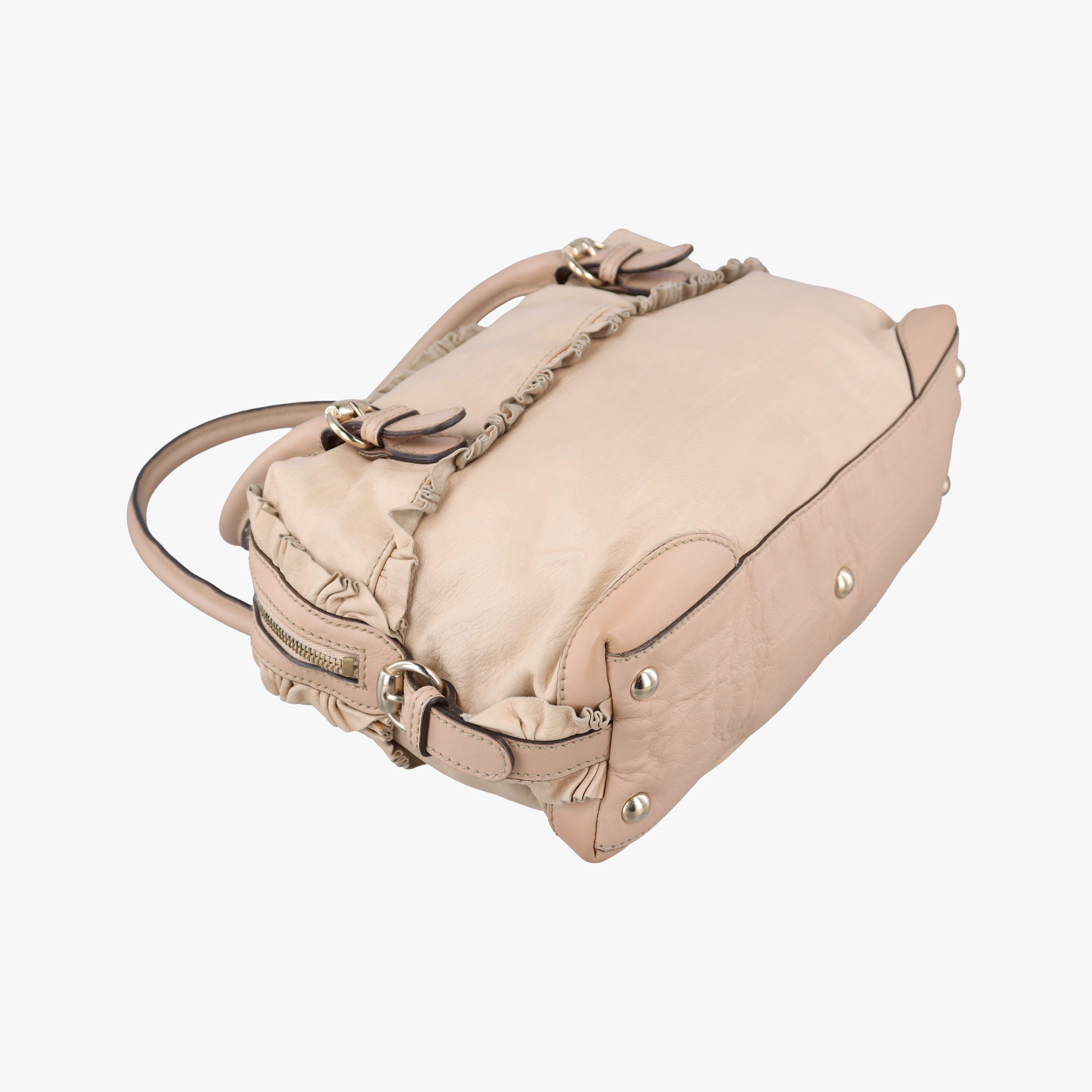 Vintage Gucci Sabrina Boston Beige Leather 189848 handbag | stylenewstar