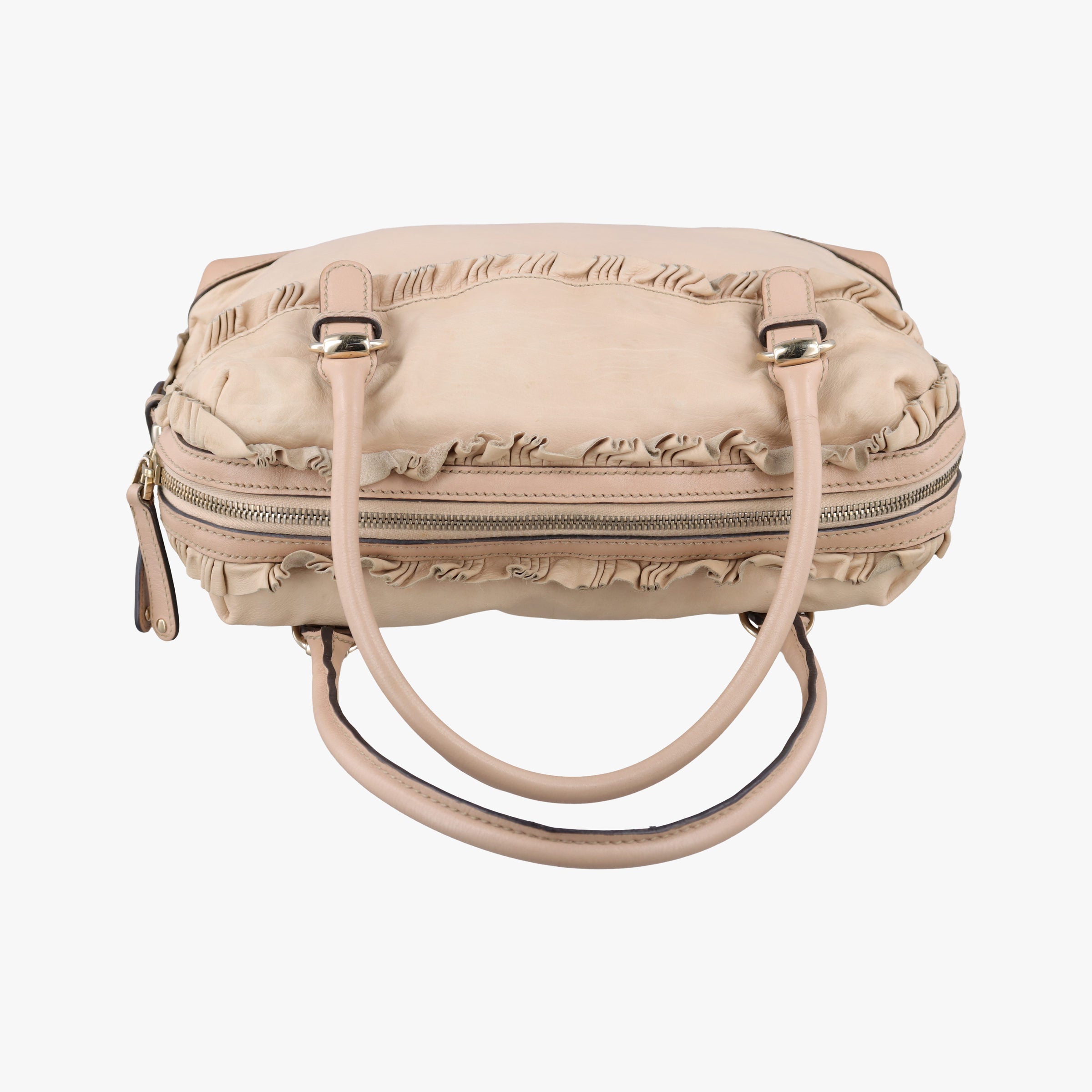 Vintage Gucci Sabrina Boston Beige Leather 189848 handbag | stylenewstar
