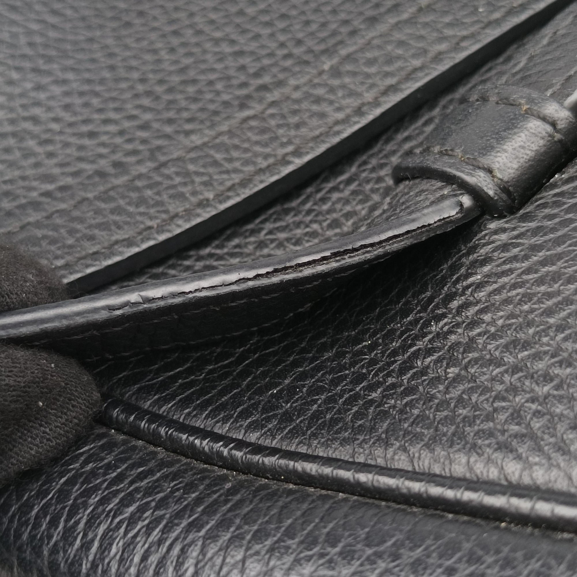 Pre-owned Christian Dior Saddle Black Leather  crossbodybag | stylenewstar