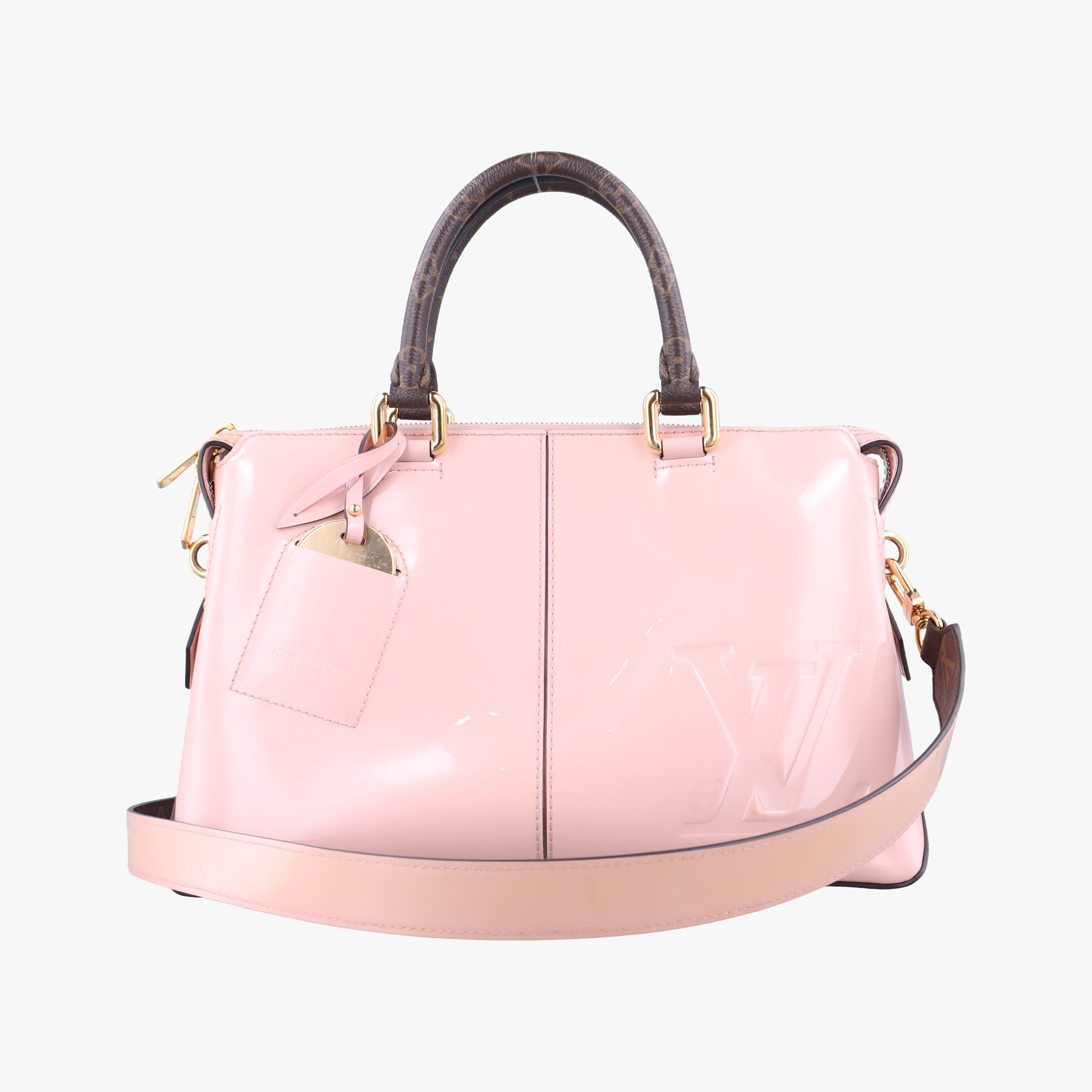 Pre-owned Louis Vuitton Tote Miroir Rose Ballerine Vernis M54639 shoulderbag | stylenewstar