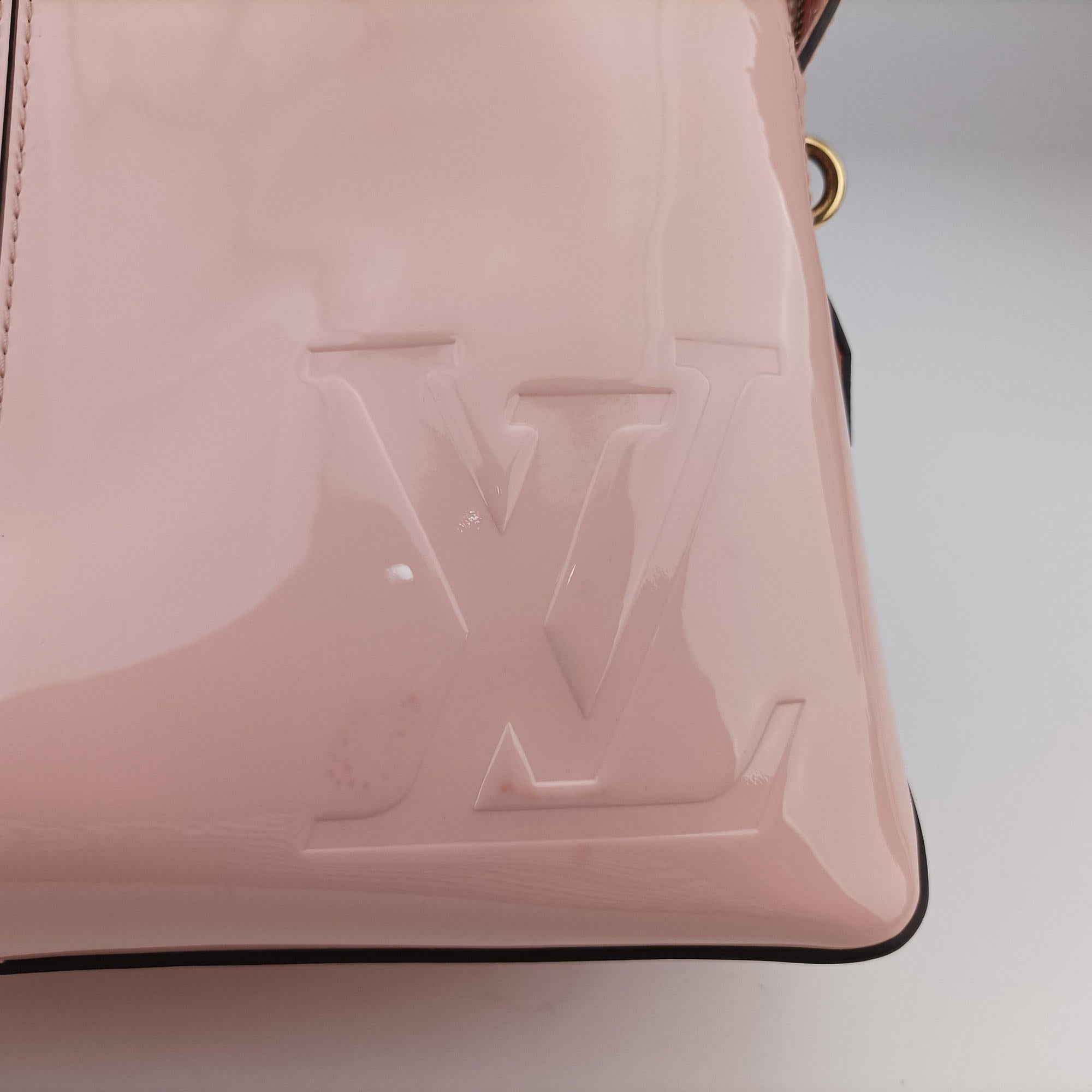 Pre-owned Louis Vuitton Tote Miroir Rose Ballerine Vernis M54639 shoulderbag | stylenewstar