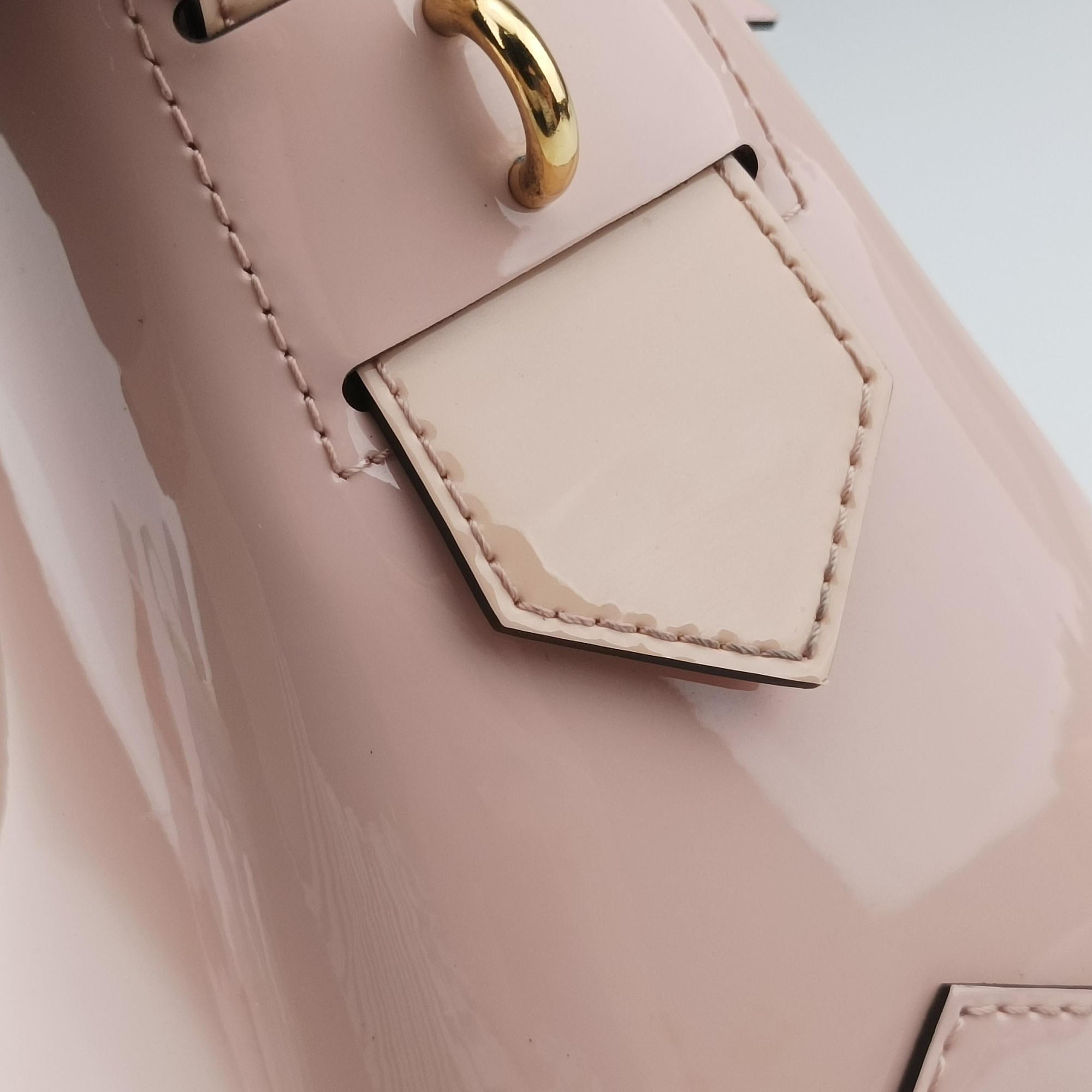Pre-owned Louis Vuitton Tote Miroir Rose Ballerine Vernis M54639 shoulderbag | stylenewstar