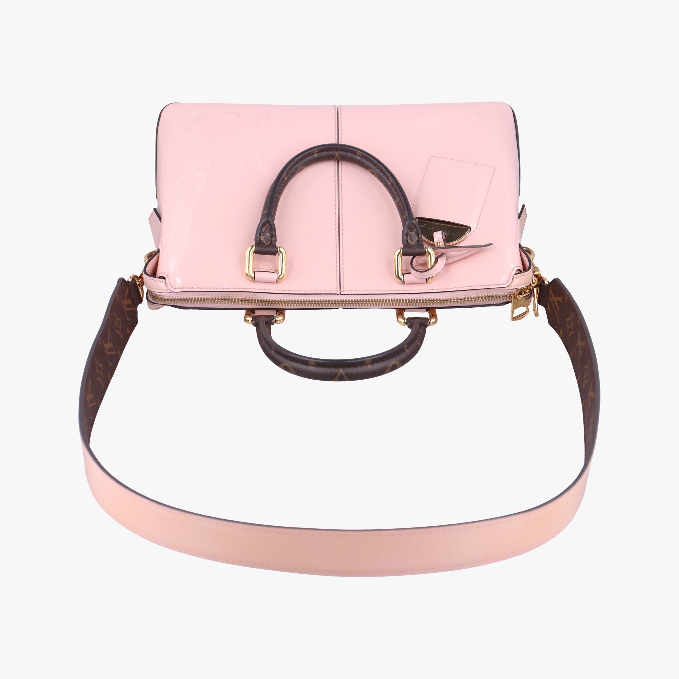Pre-owned Louis Vuitton Tote Miroir Rose Ballerine Vernis M54639 shoulderbag | stylenewstar