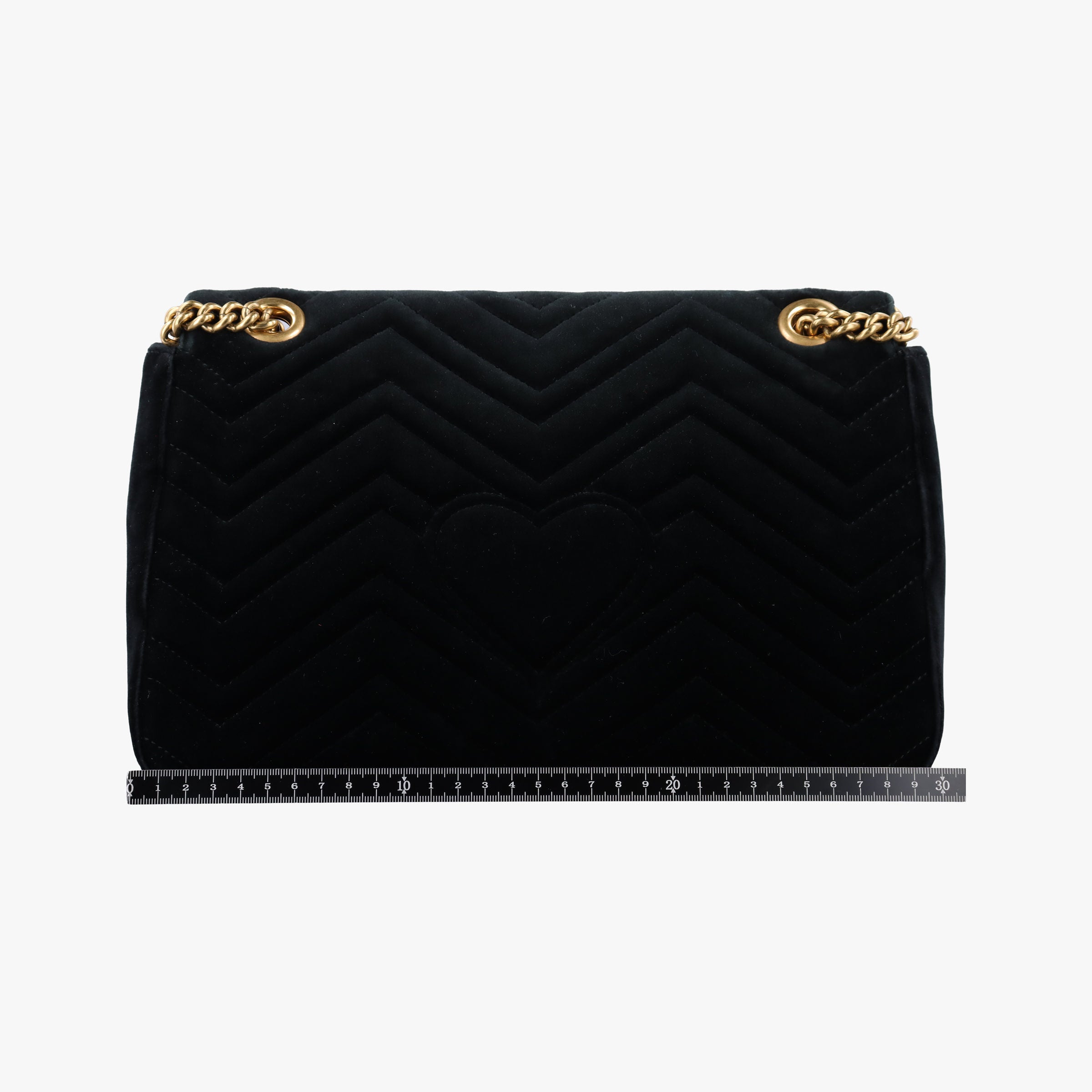 Pre-owned Gucci GG Marmont Black×Multicolour velour 443496 shoulderbag | stylenewstar