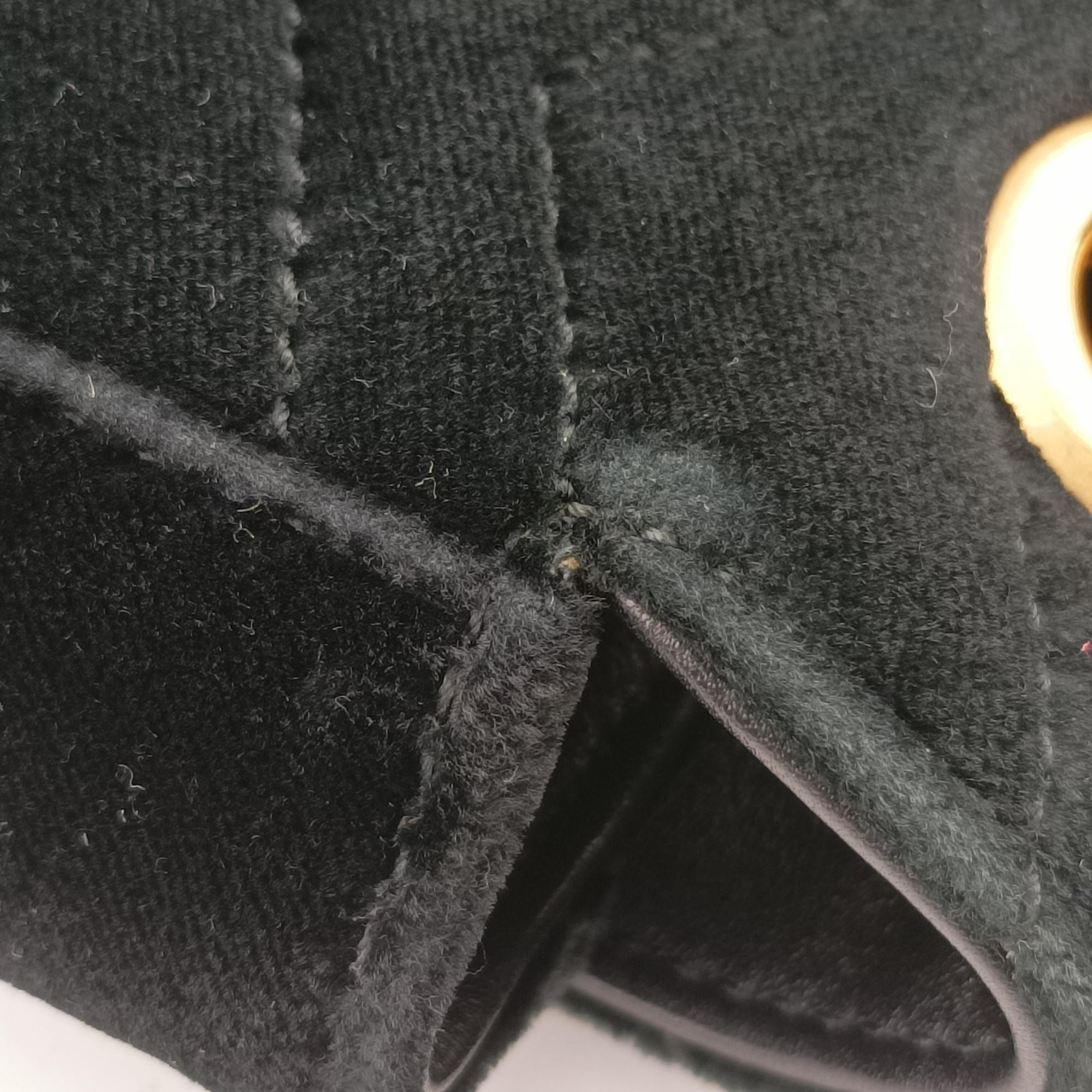 Pre-owned Gucci GG Marmont Black×Multicolour velour 443496 shoulderbag | stylenewstar